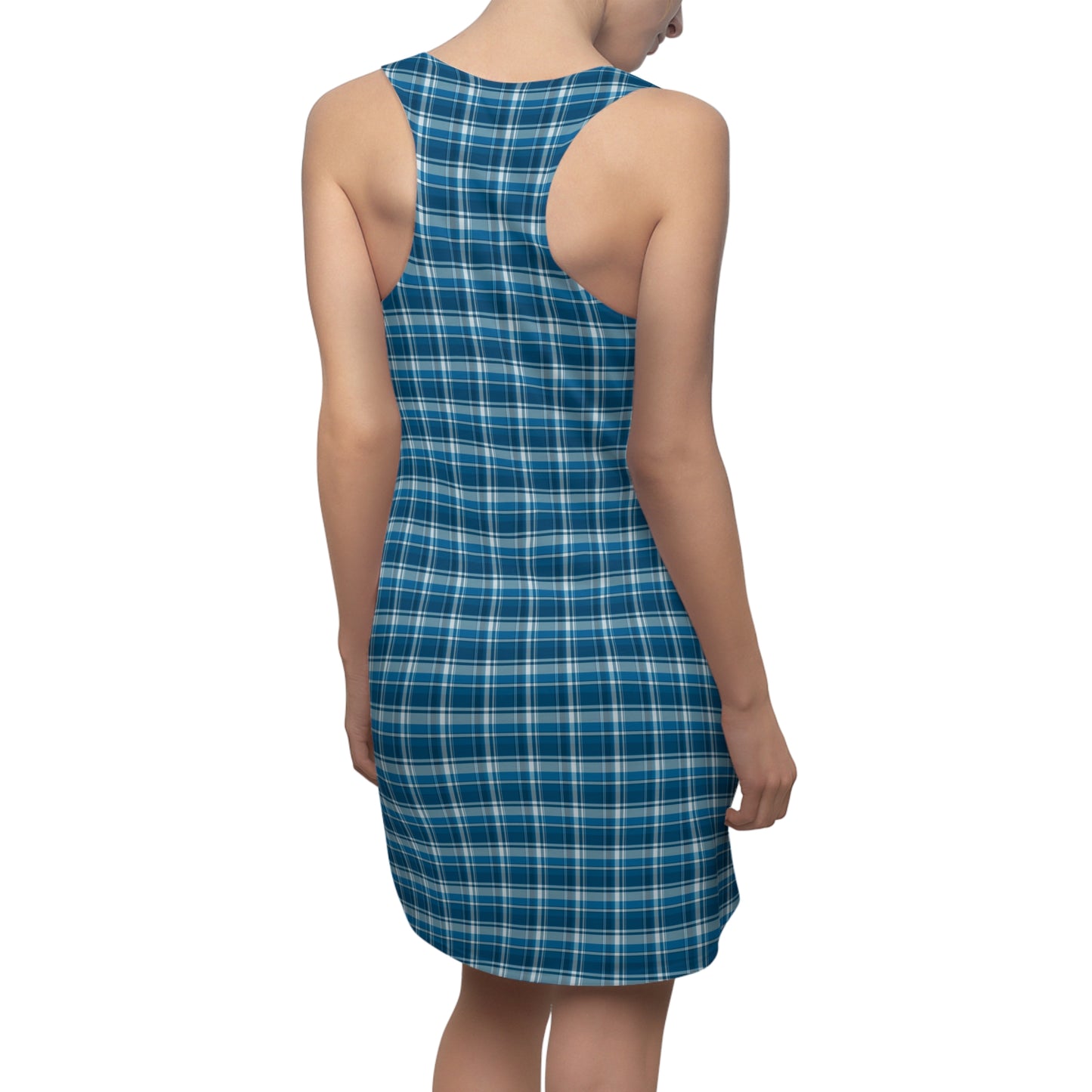 Plaid Racerback Dress – Summer Casual, Beach & Outdoor Party Wear