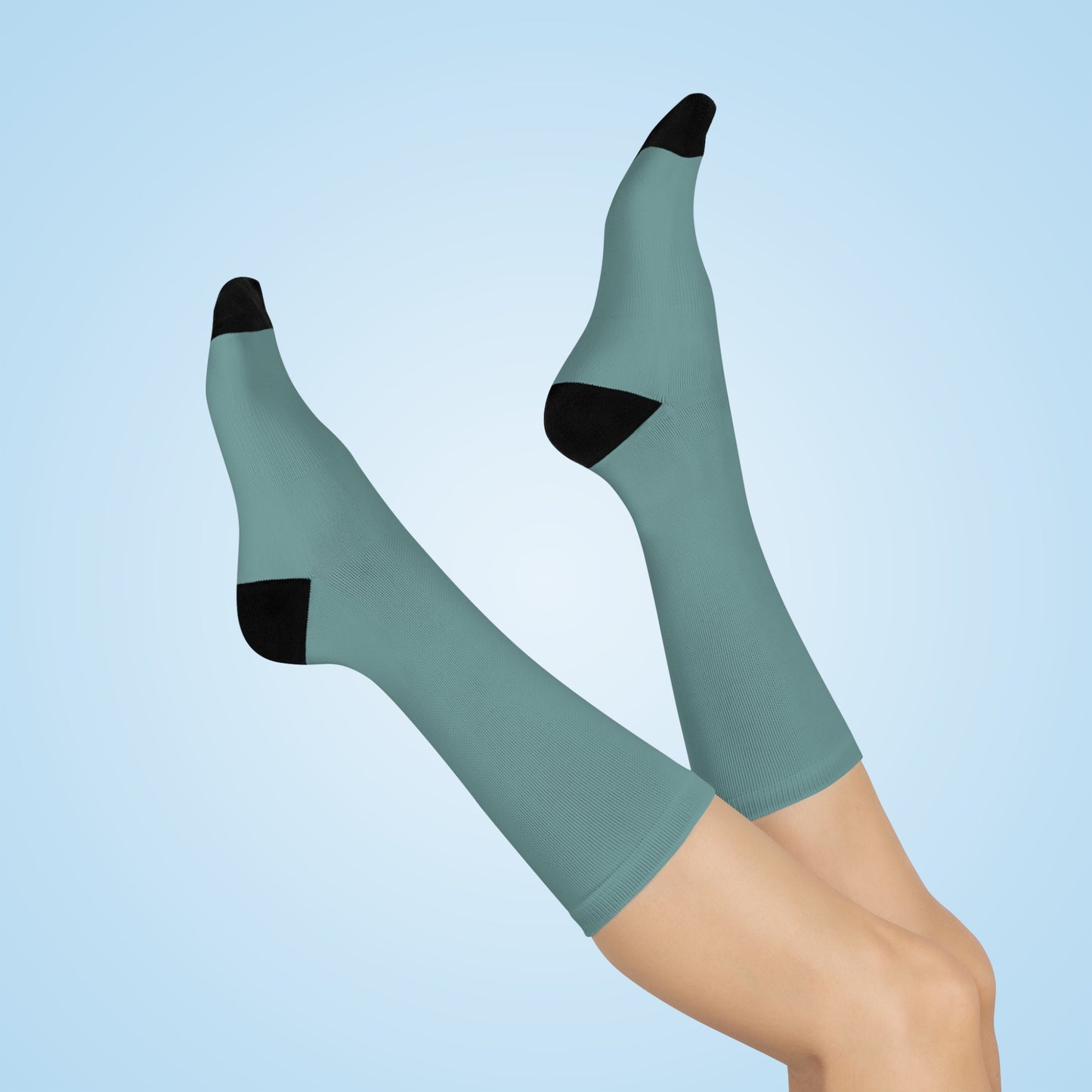 Teal Cushioned Crew Socks