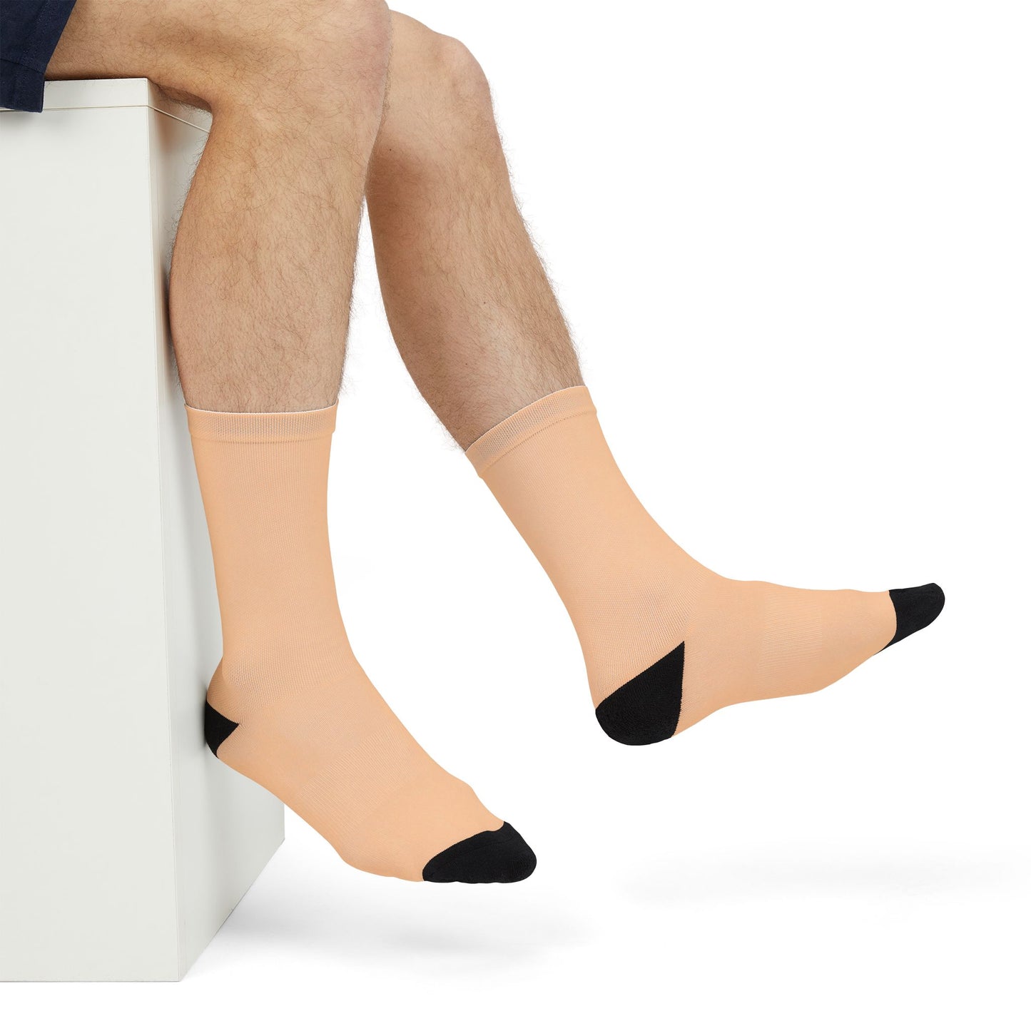 Pair of beige Sublimation Crew Socks