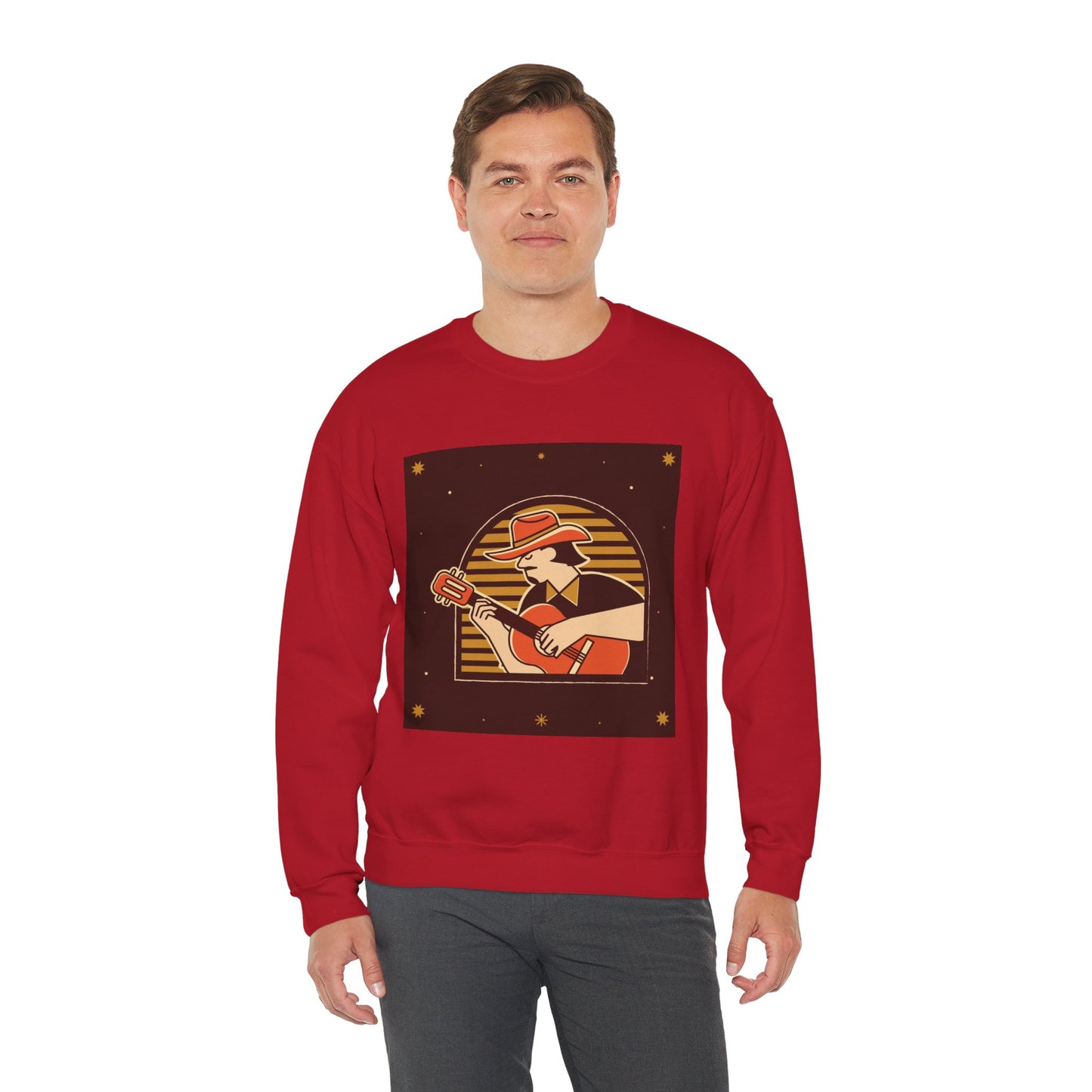 Retro Musician Graphic Unisex Crewneck Sweatshirt