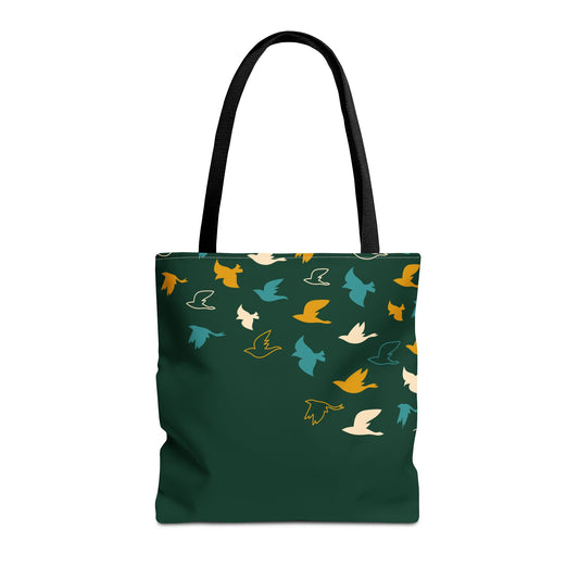 Artistic Flock of Birds Shoulder Tote