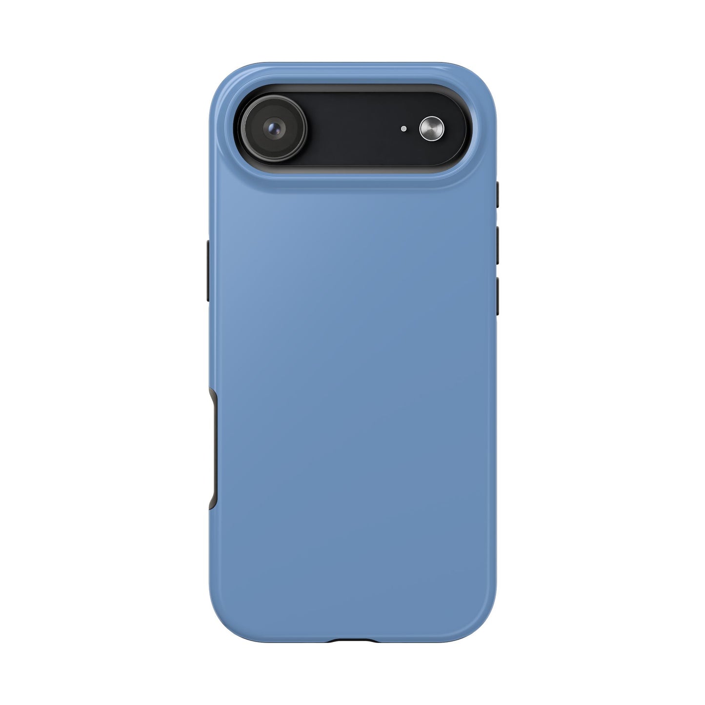 Blue phone case on a white background