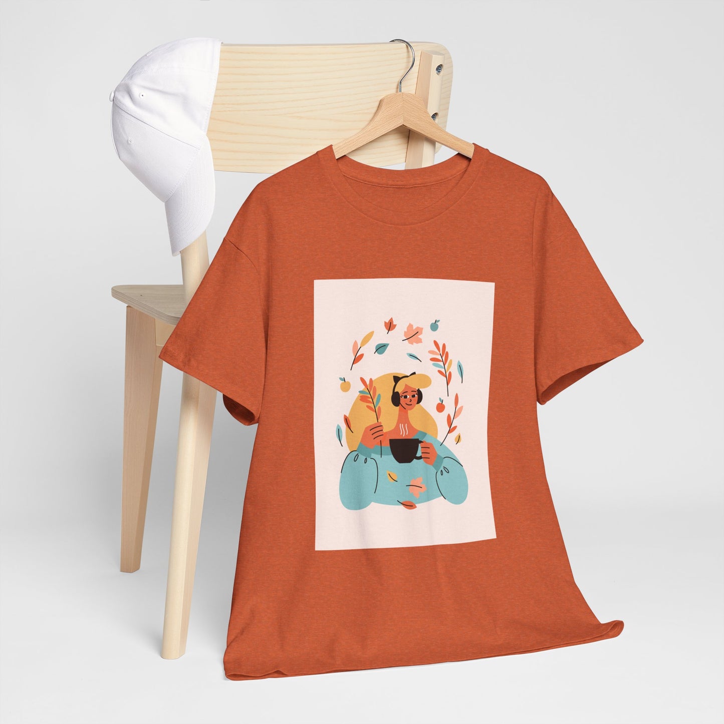 Unisex Cozy Bear Illustration Heavy Cotton T-Shirt