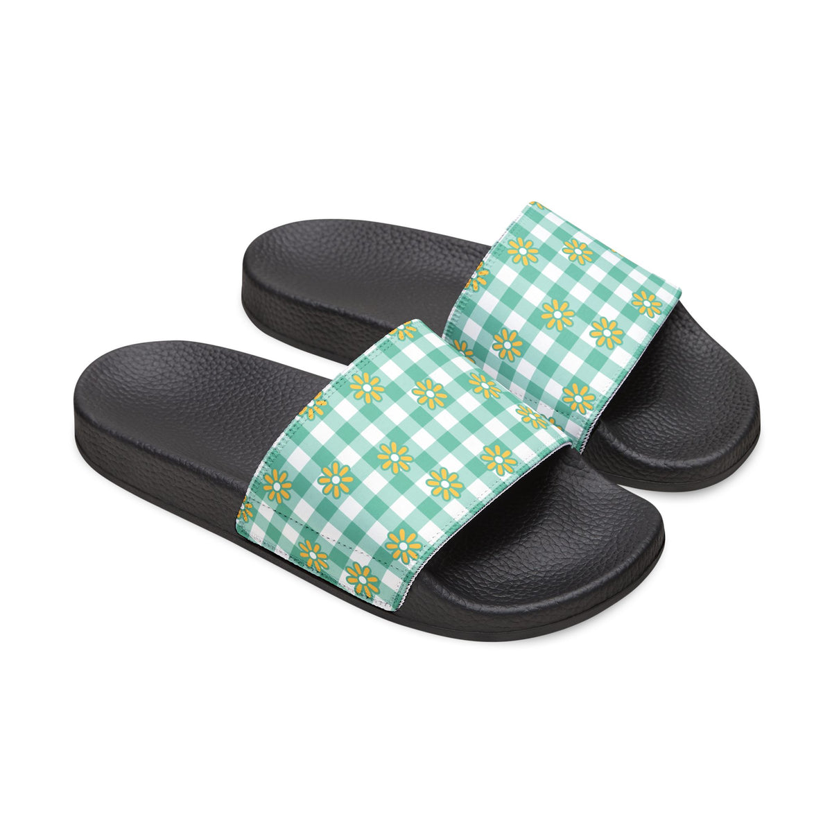 Floral Daisy Women's Removable-Strap Sandals – Comfortable Summer Slides