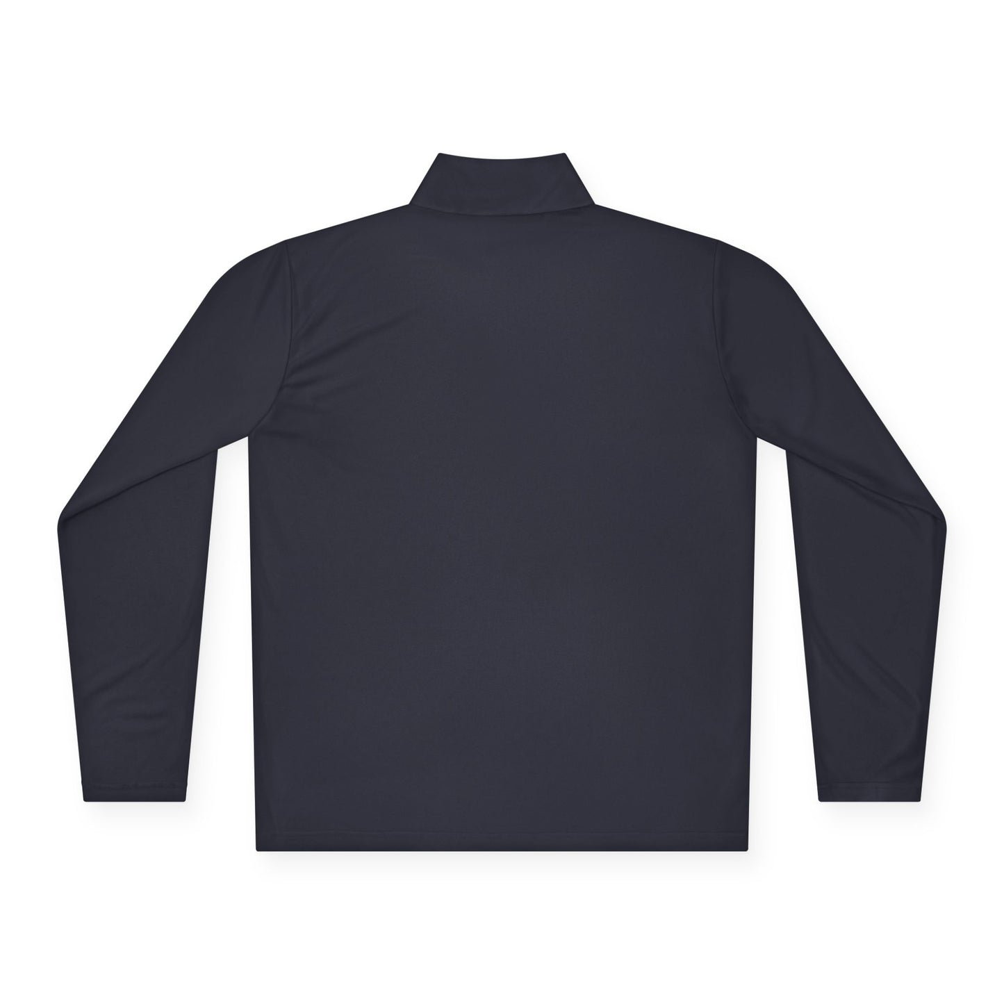 Classic Black Unisex Quarter-Zip Pullover with Crest Detail