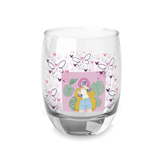 Vibetoon Whiskey Glass Stylish  Printed Drinkware