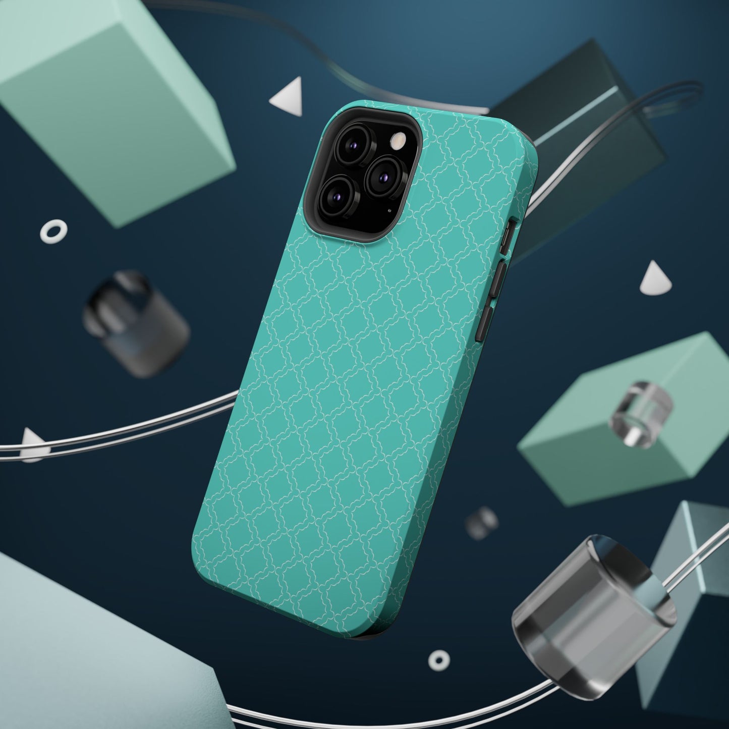 Green Phone Case Geometric Pattern