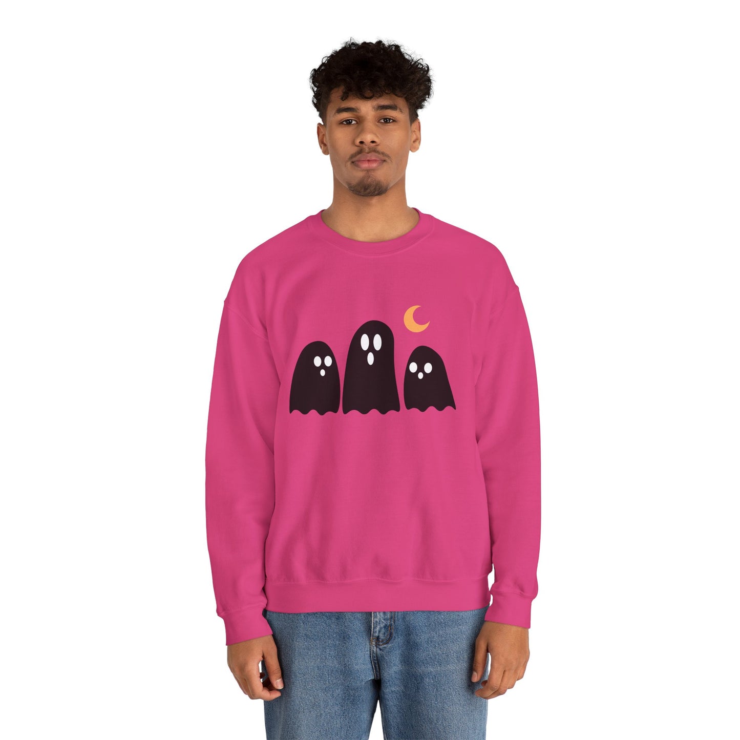 Kawaii Ghost Halloween Unisex Crewneck Sweatshirt