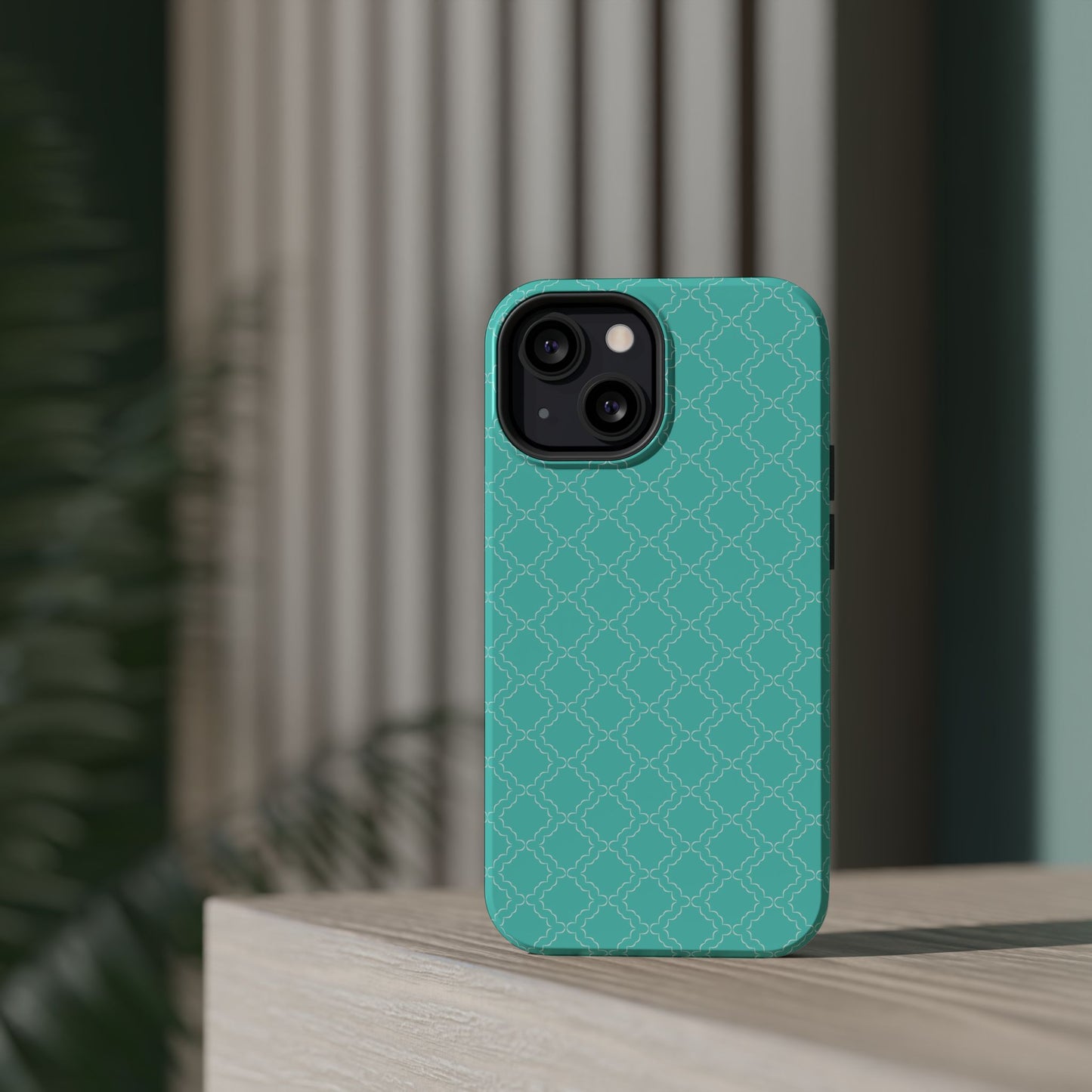 Green Phone Case Geometric Pattern