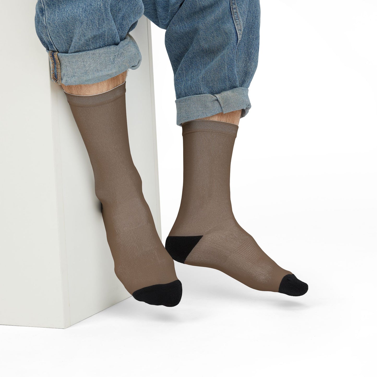 Brown Sublimation Crew Socks
