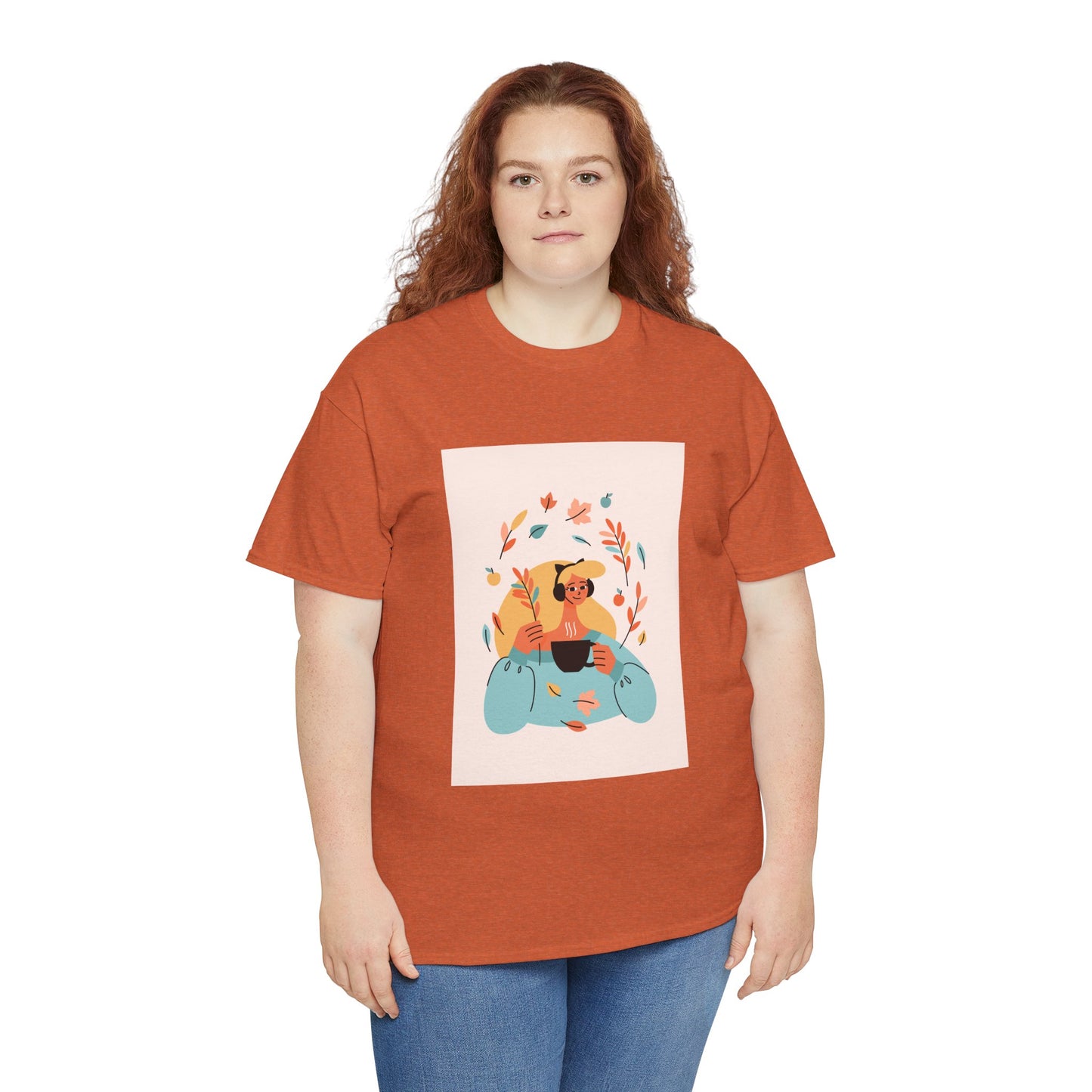 Unisex Cozy Bear Illustration Heavy Cotton T-Shirt