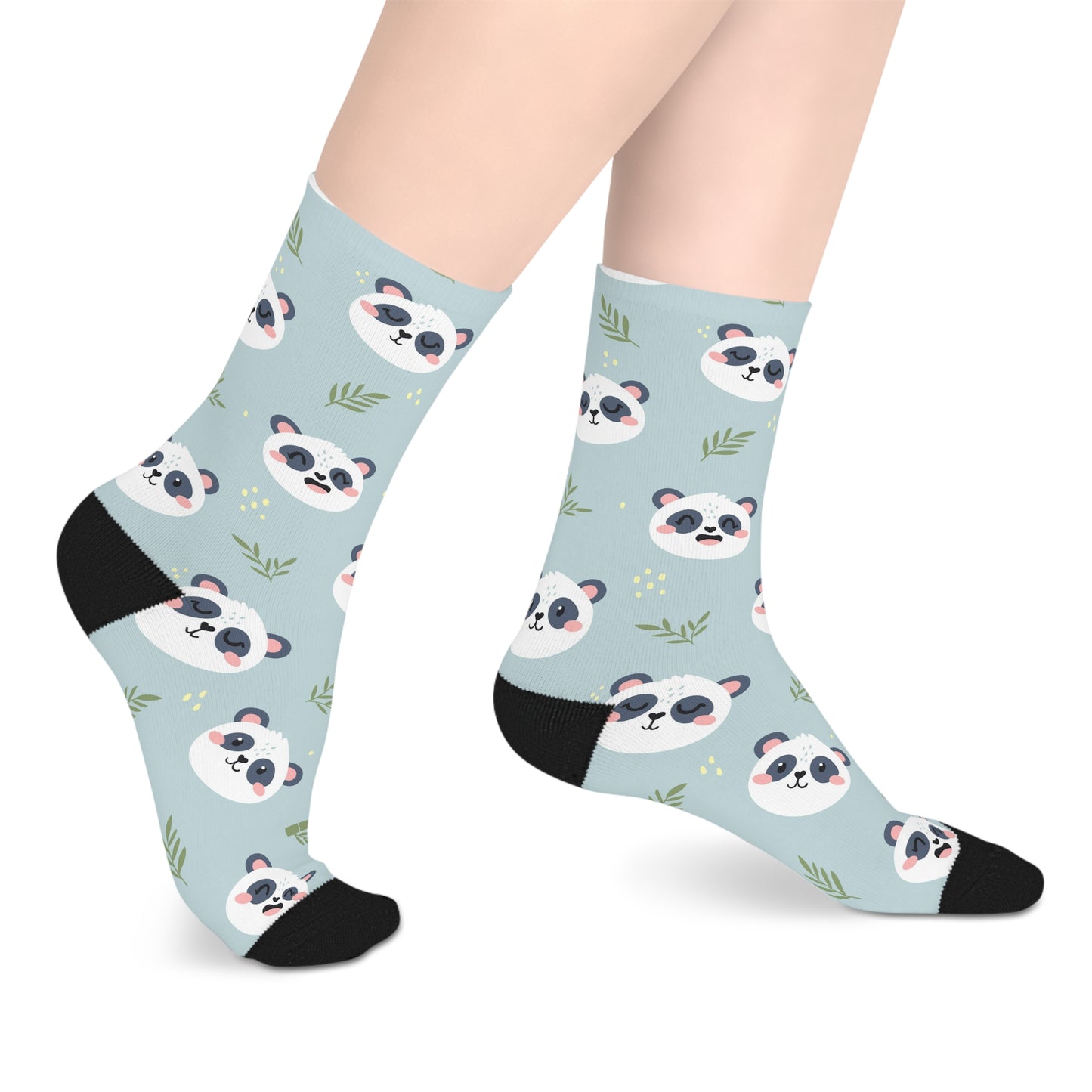 Panda-patterned Mid-length Socks