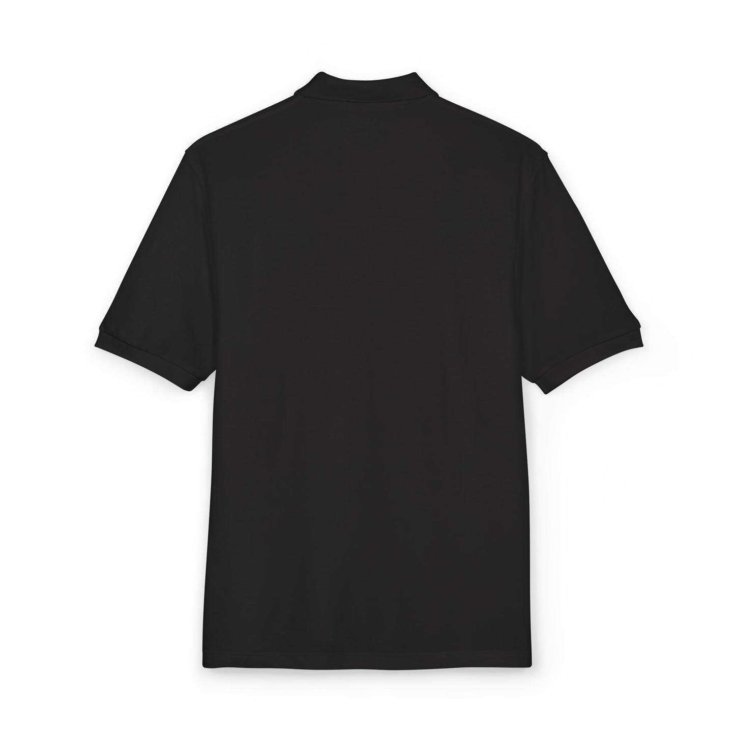 Embroidered Calm Wave Polo Shirt  Minimal Coastal Logo Golf & Casual Polo