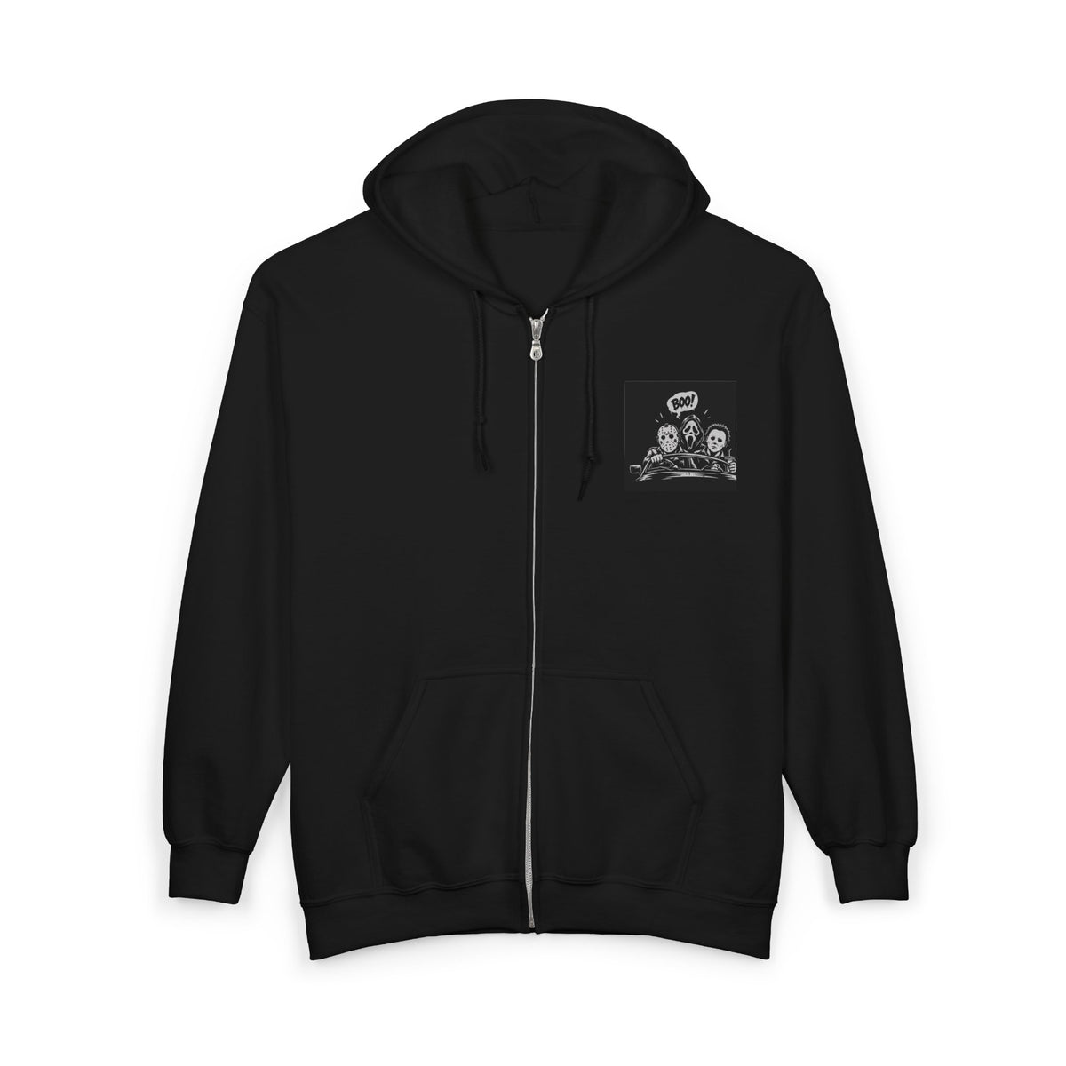 Horror Movie Fan Full-Zip Hoodie – “Here We’re Going, We’re Killing”