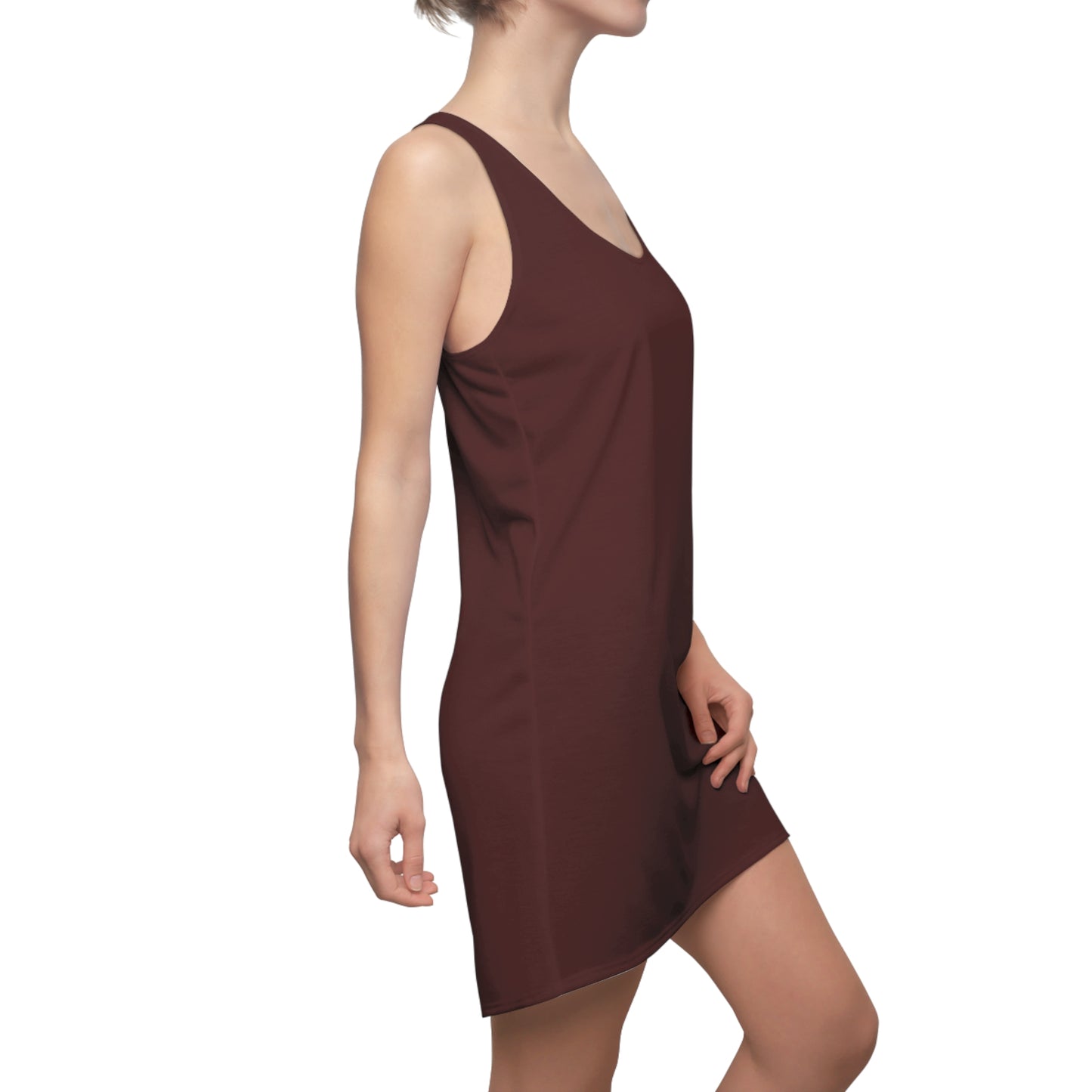 Chic AOP Women’s Racerback Dress – Summer & Casual Wear