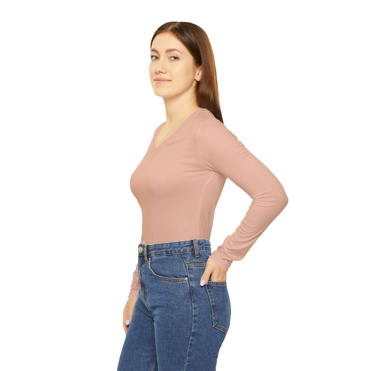 Stylish Women's Long Sleeve V-Neck Casual Shirt