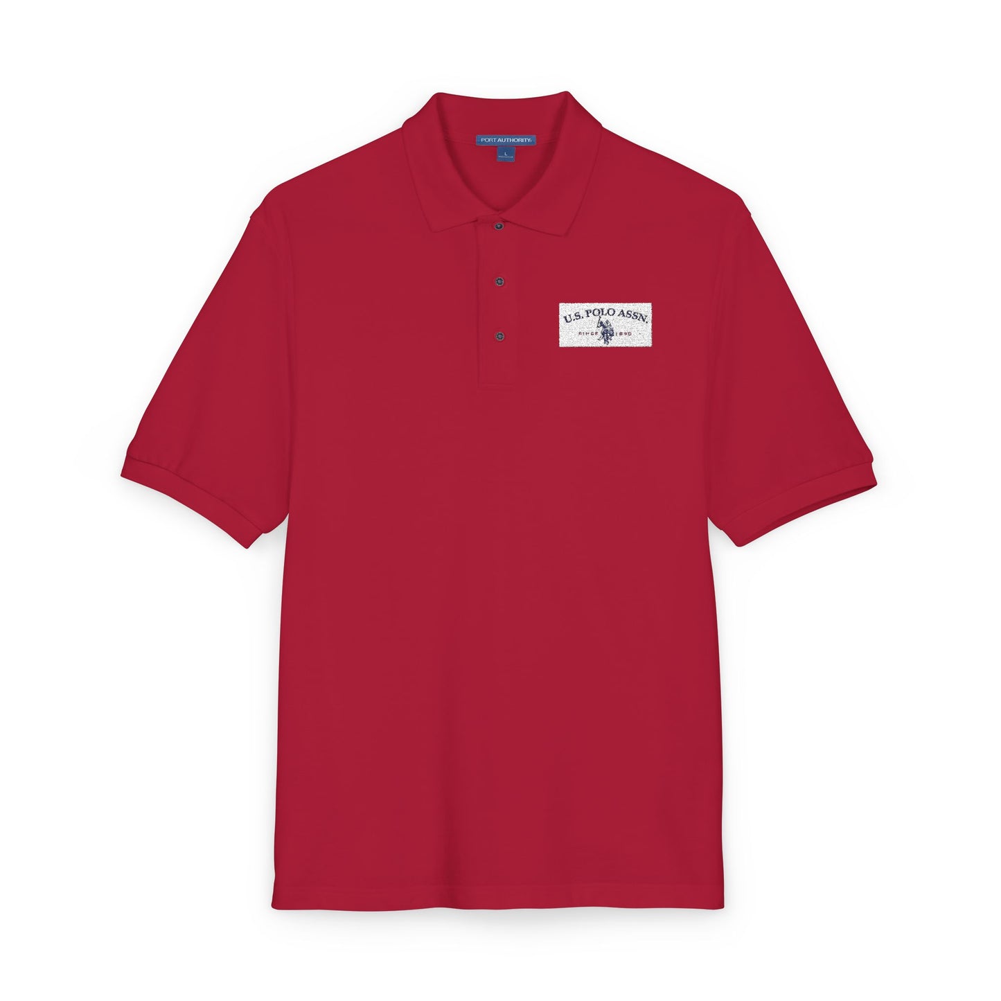 Embroidered Calm Wave Polo Shirt  Minimal Coastal Logo Golf & Casual Polo