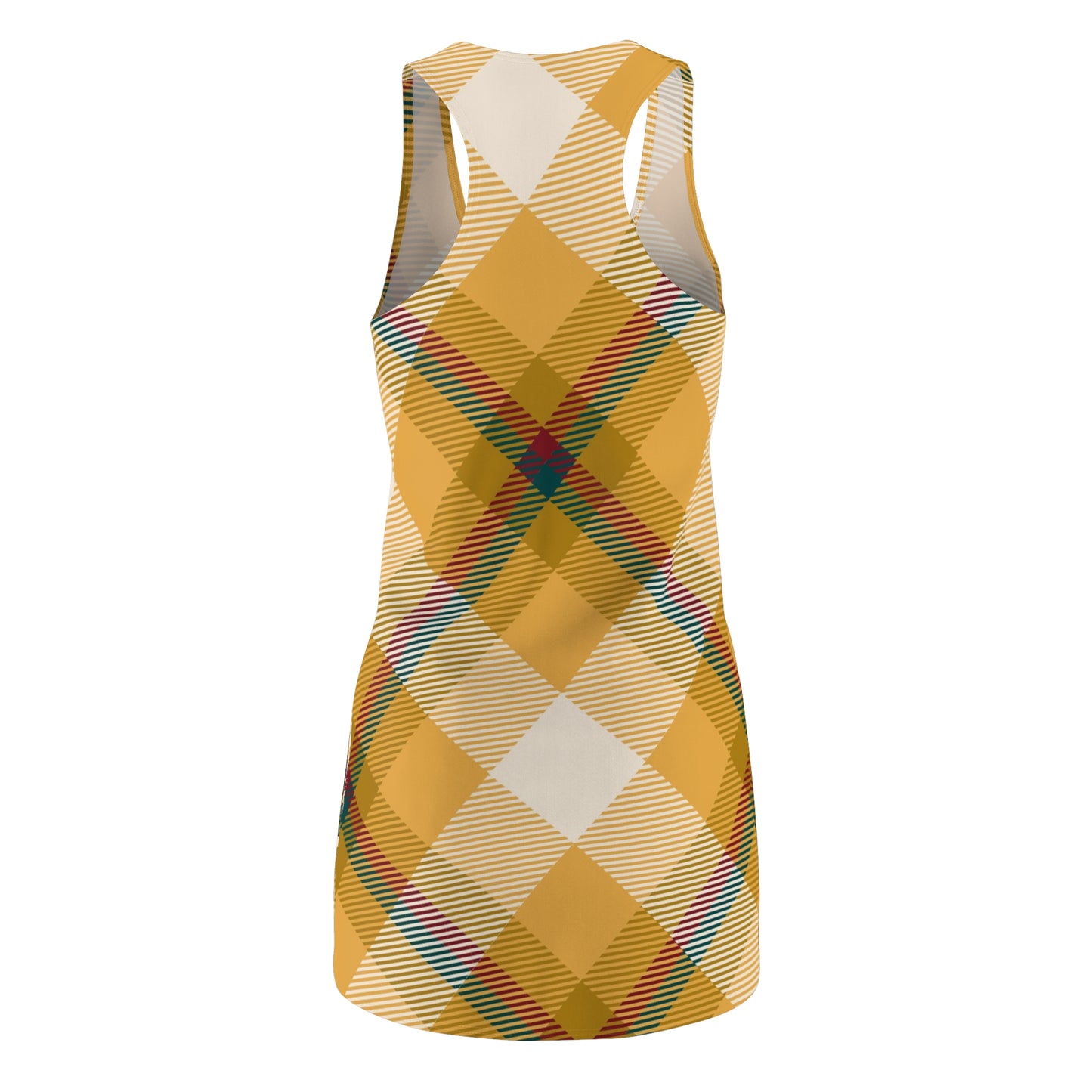 Trendy Plaid Racerback Dress – Casual Summer Dress, Athletic & Outdoor Party Wear