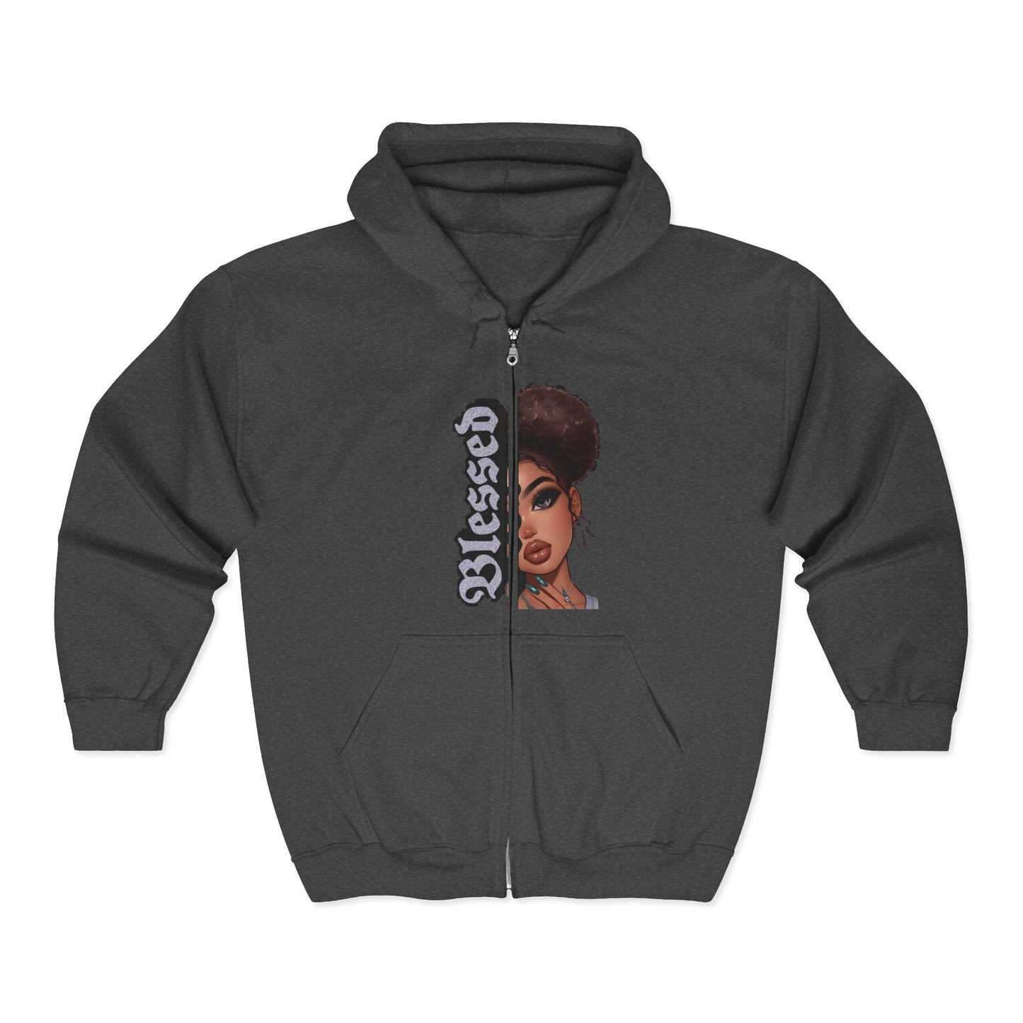 Blessed Hustle Zip Hoodie