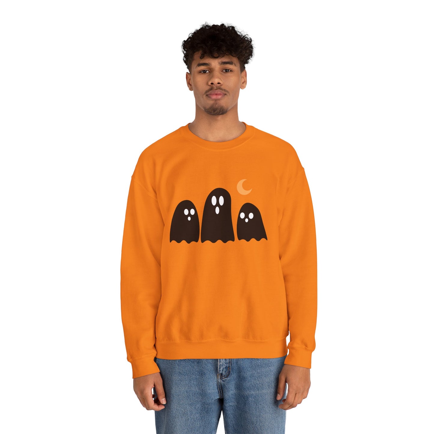 Kawaii Ghost Halloween Unisex Crewneck Sweatshirt