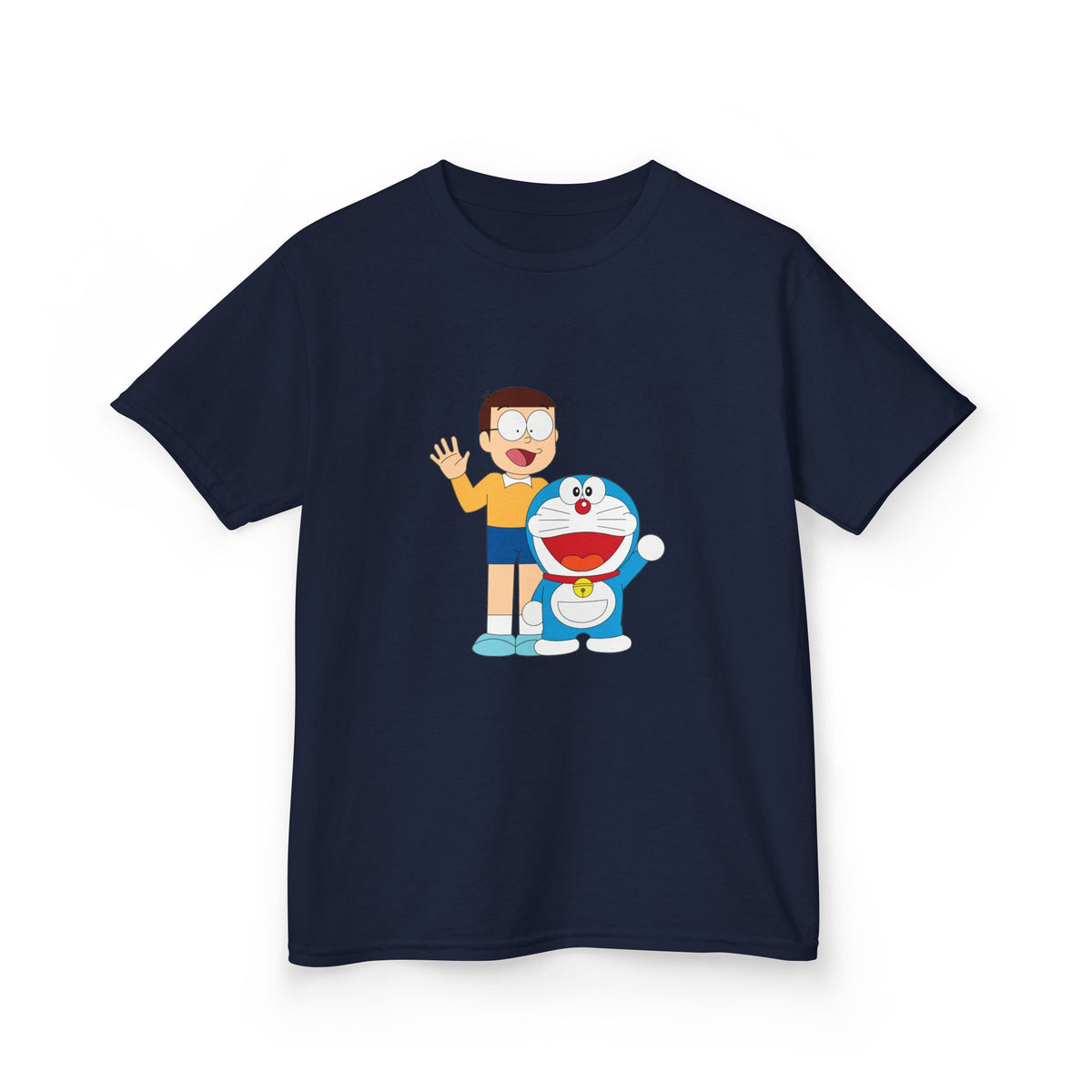 Kids Heavy Cotton Teal T-Shirt with a Graphic Design