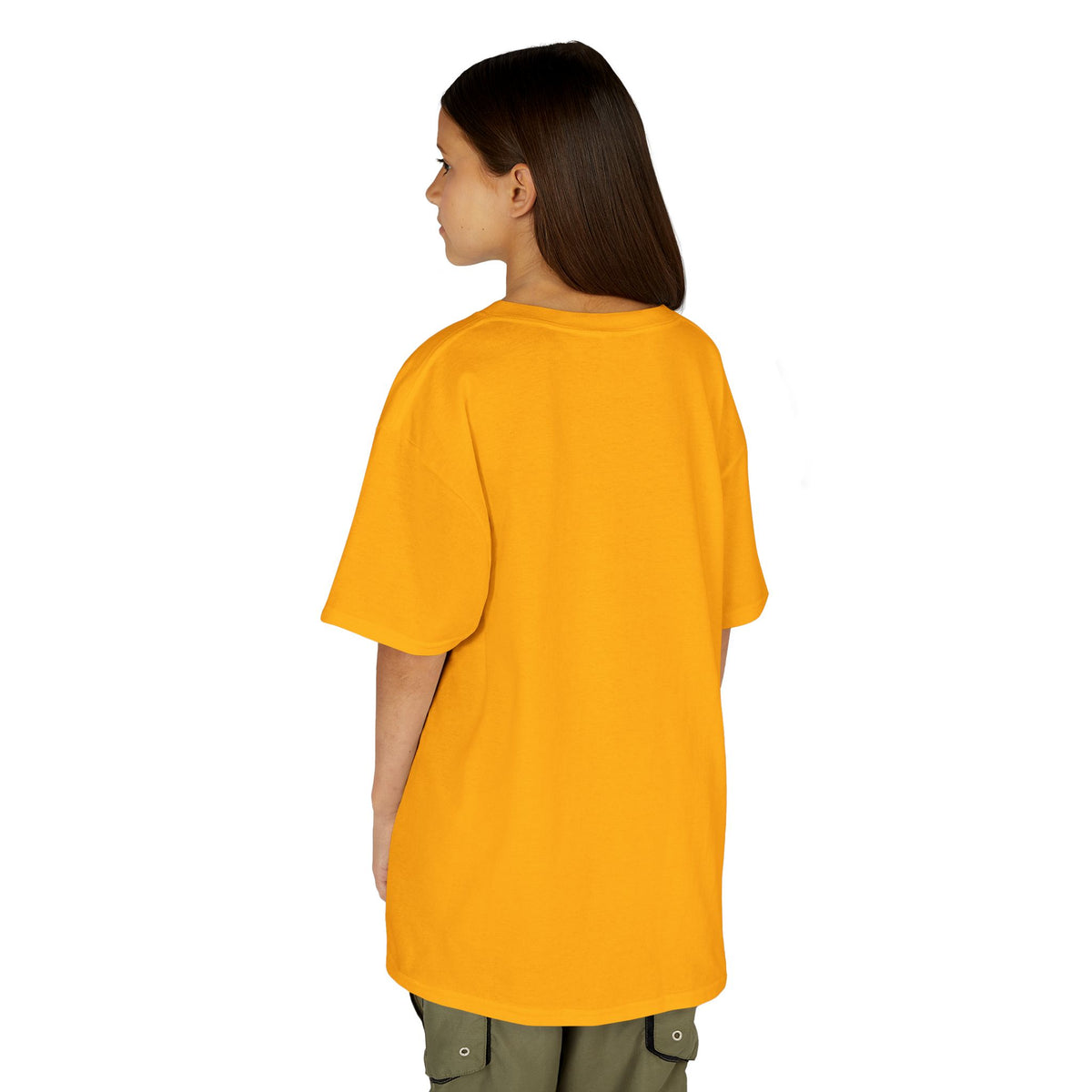 Yellow Kids Heavy Cotton t-shirt with a Cartoon Character