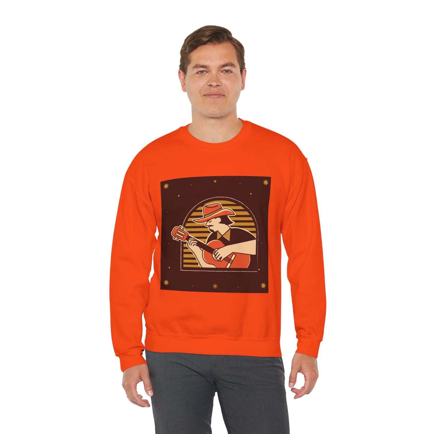 Retro Musician Graphic Unisex Crewneck Sweatshirt