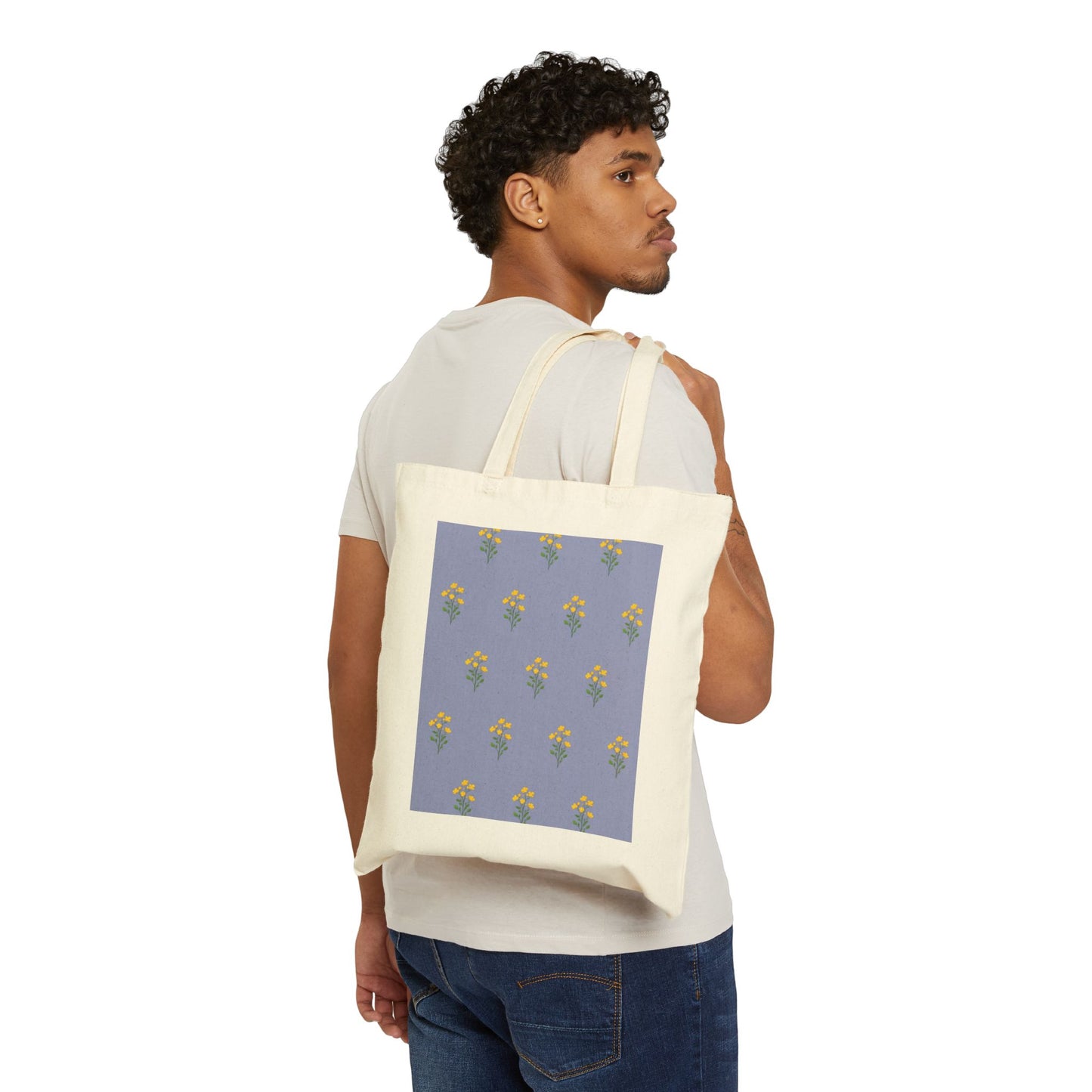 Minimalist Floral Art Tote Bag