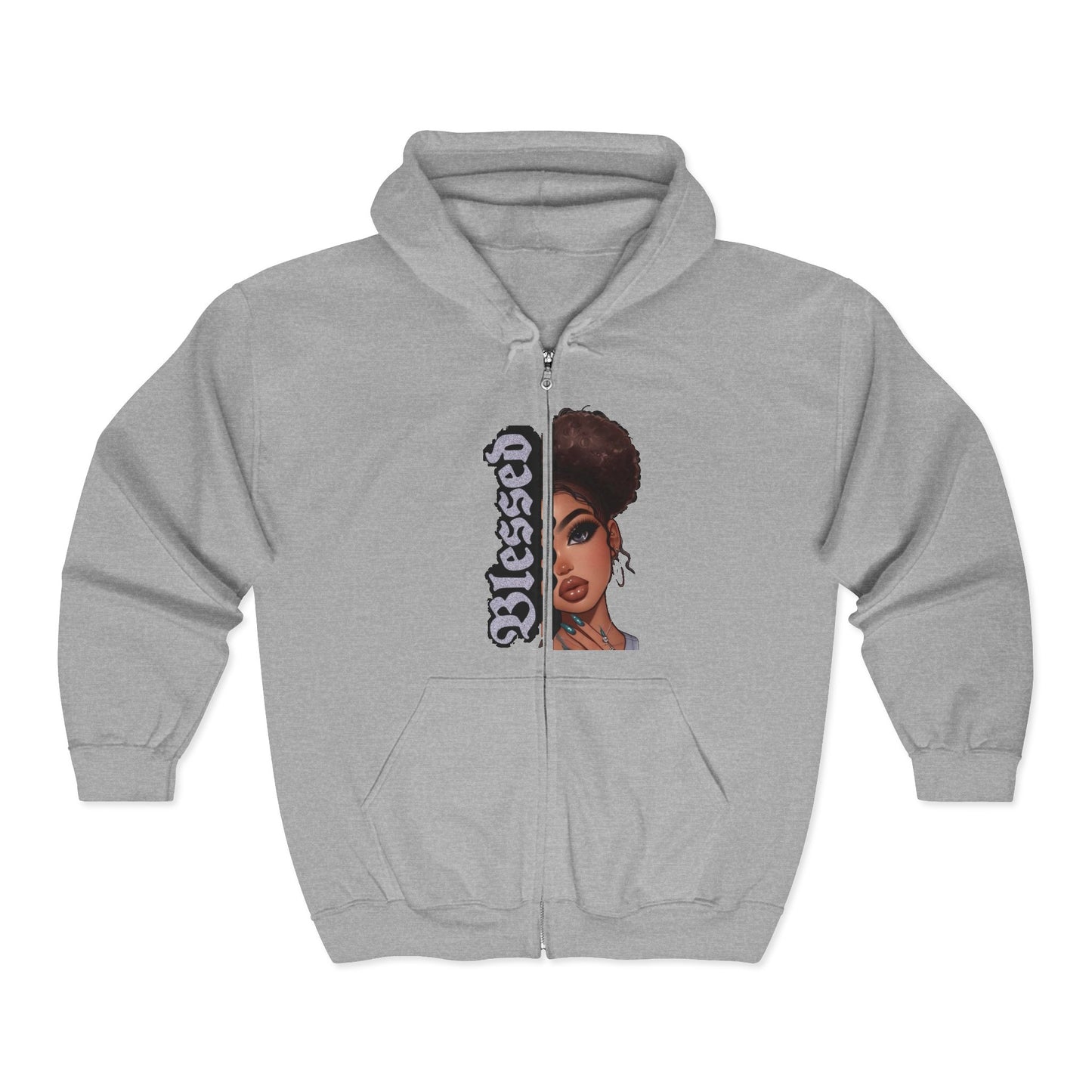 Blessed Hustle Zip Hoodie