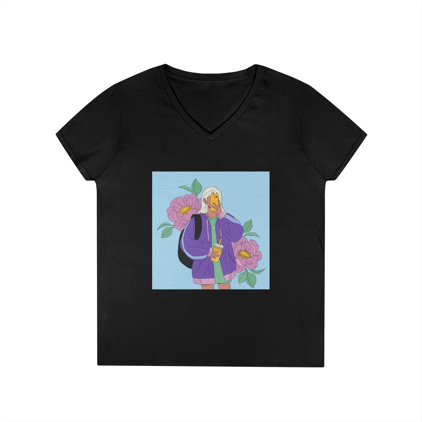 Women Stylish V-Neck T-Shirt