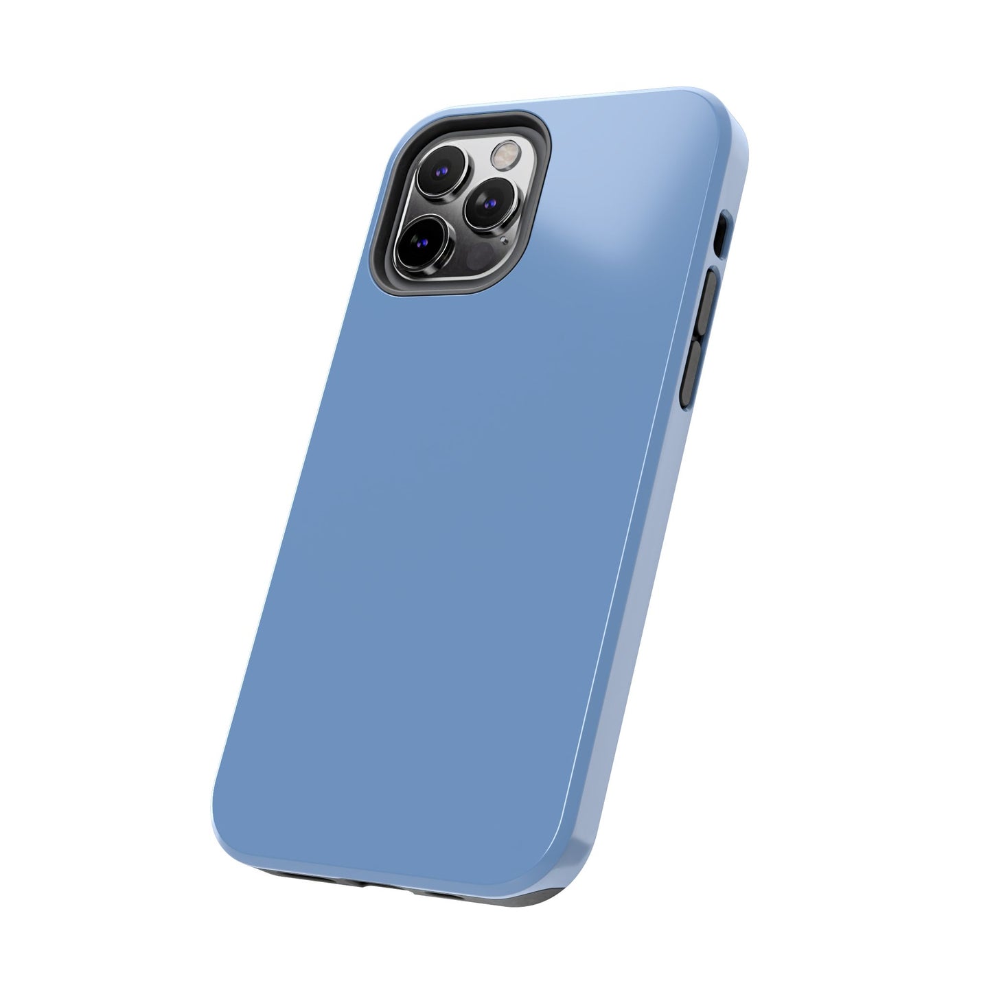 Blue phone case on a white background