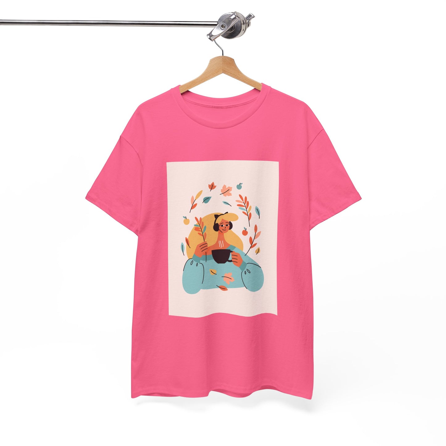 Unisex Cozy Bear Illustration Heavy Cotton T-Shirt