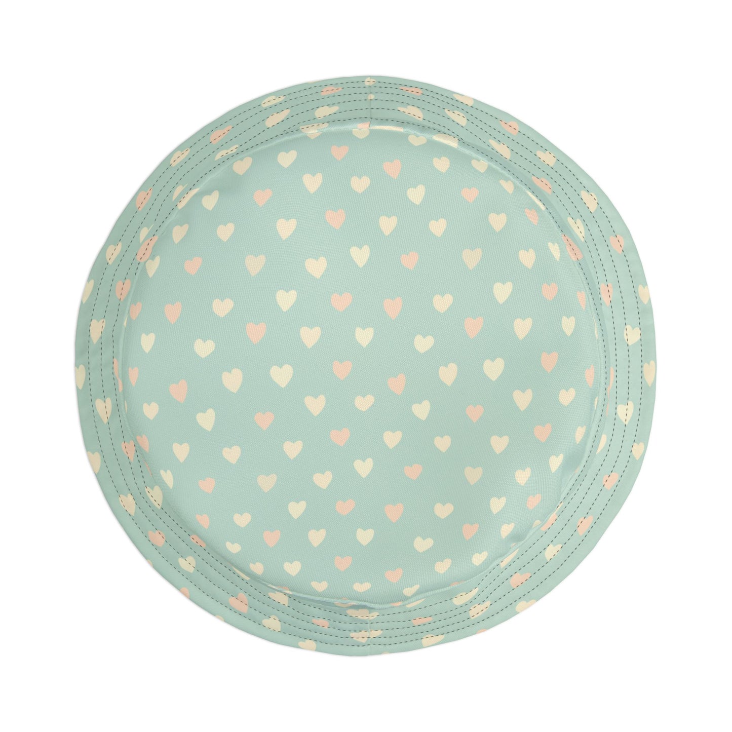Bucket Hat Heart Pattern