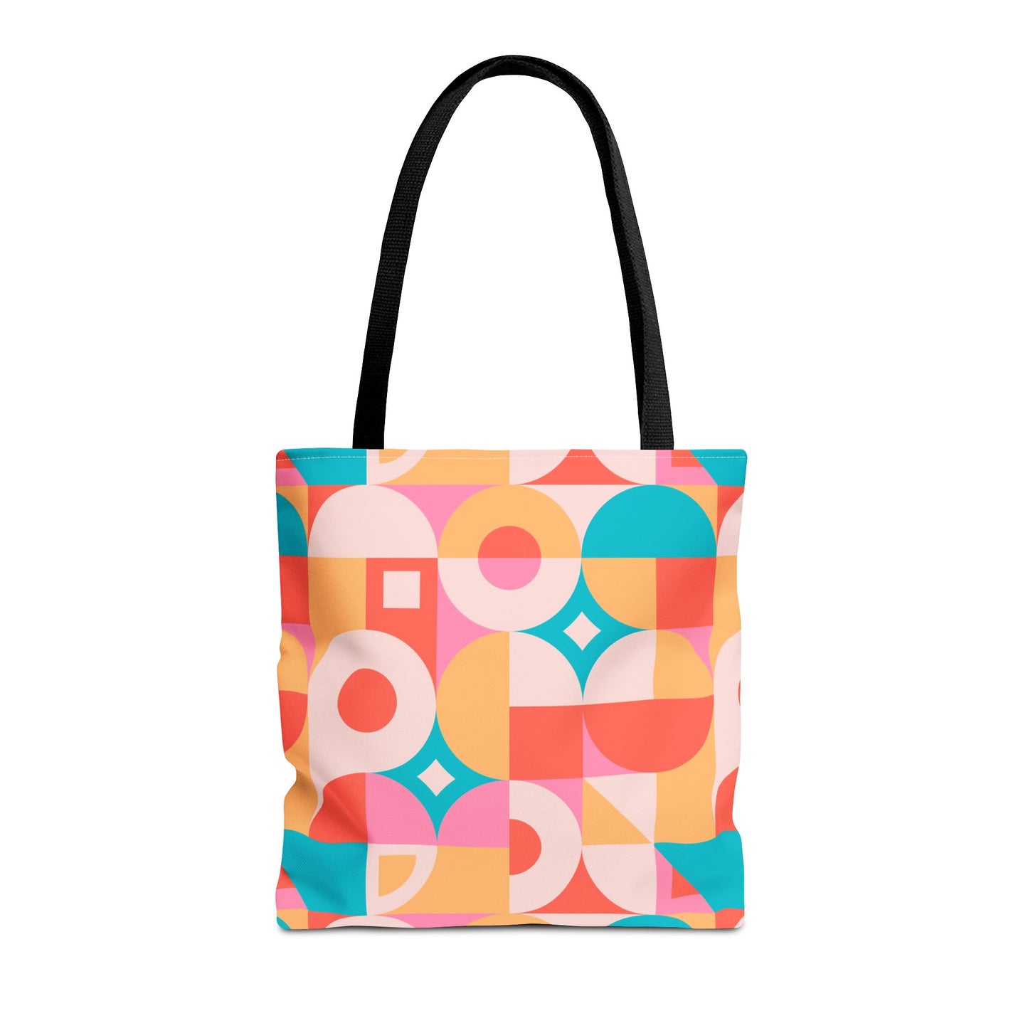 Colorful Geometric Shopping Bag – Trendy Reusable Canvas Tote