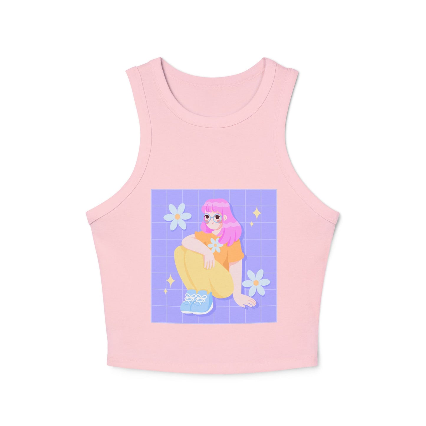 Cute Floral Graphic Tank Top – Women’s Summer Tee