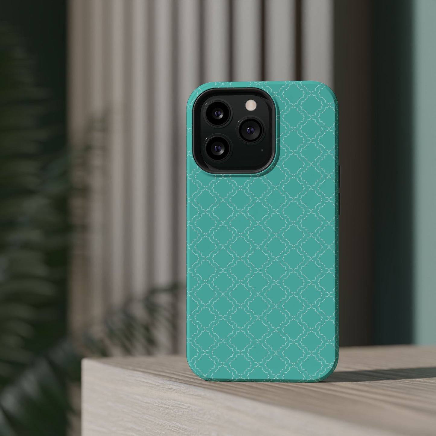 Green Phone Case Geometric Pattern