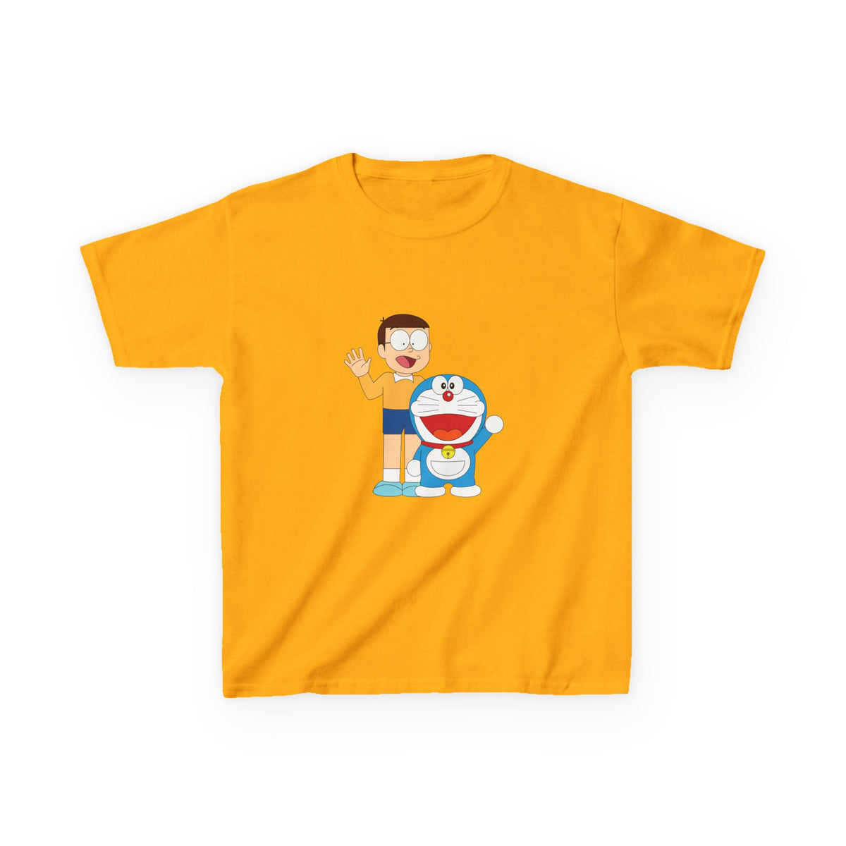 Kids Heavy Cotton Teal T-Shirt with a Graphic Design