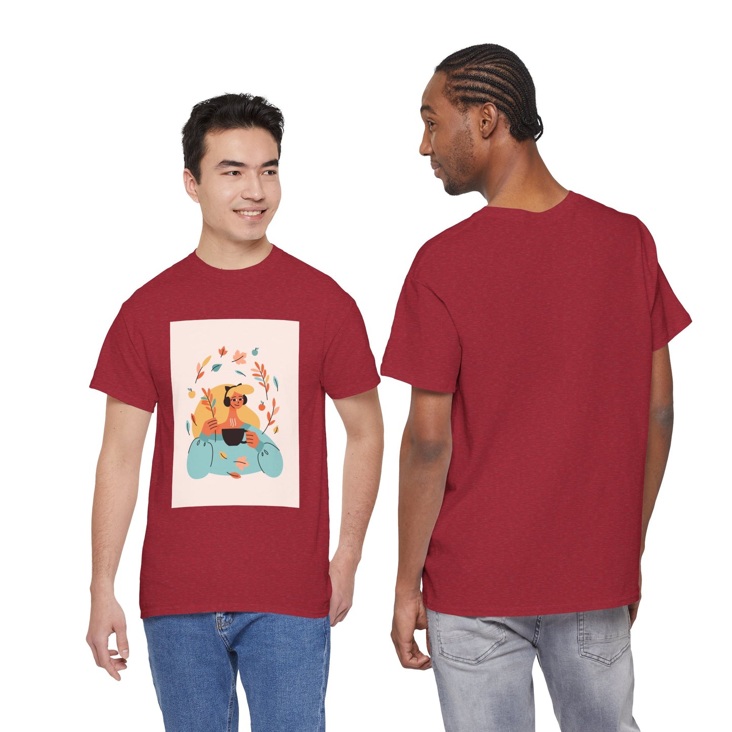 Unisex Cozy Bear Illustration Heavy Cotton T-Shirt