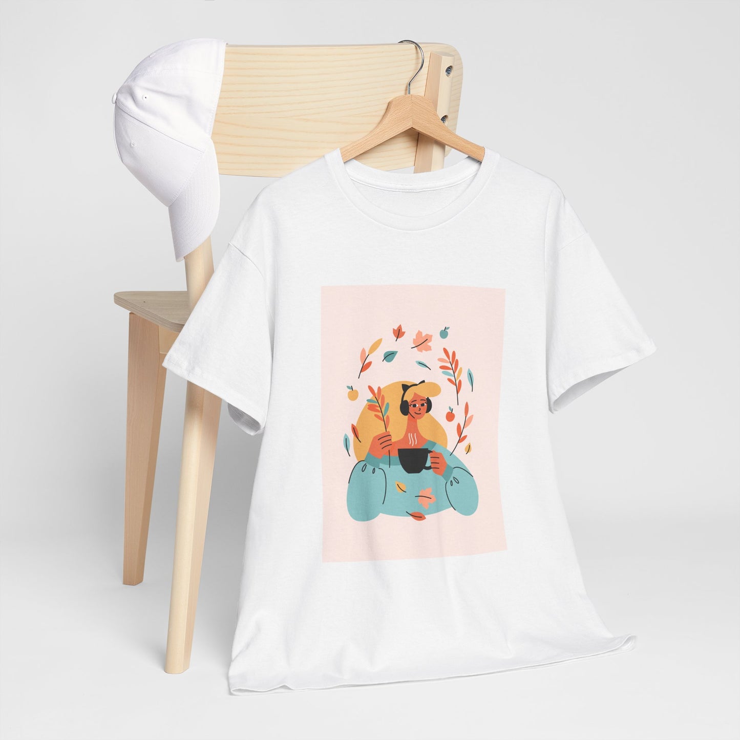 Unisex Cozy Bear Illustration Heavy Cotton T-Shirt