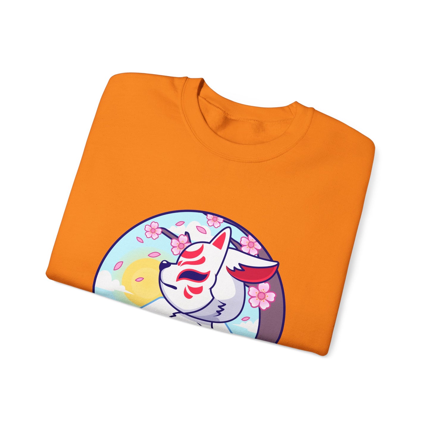 Kitsune Fox Mask Graphic Unisex Crewneck Sweatshirt