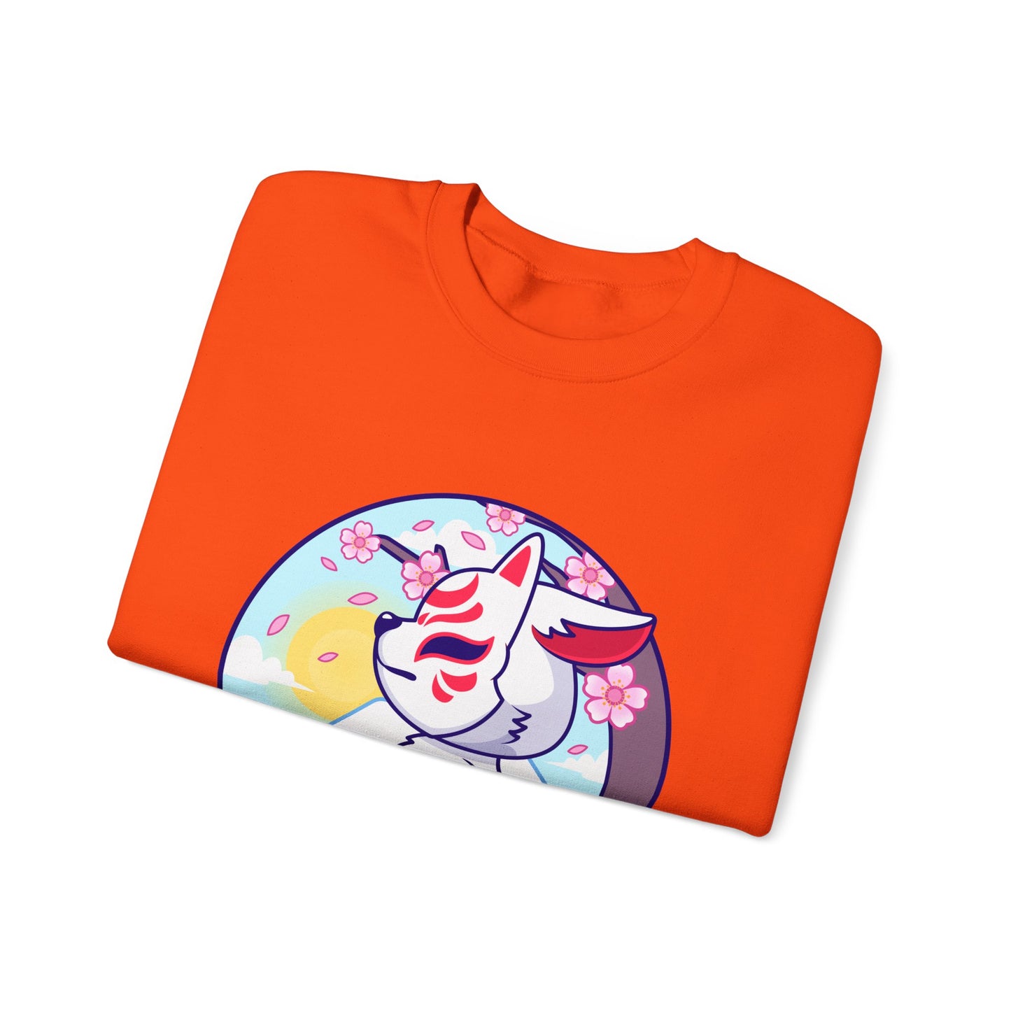 Kitsune Fox Mask Graphic Unisex Crewneck Sweatshirt