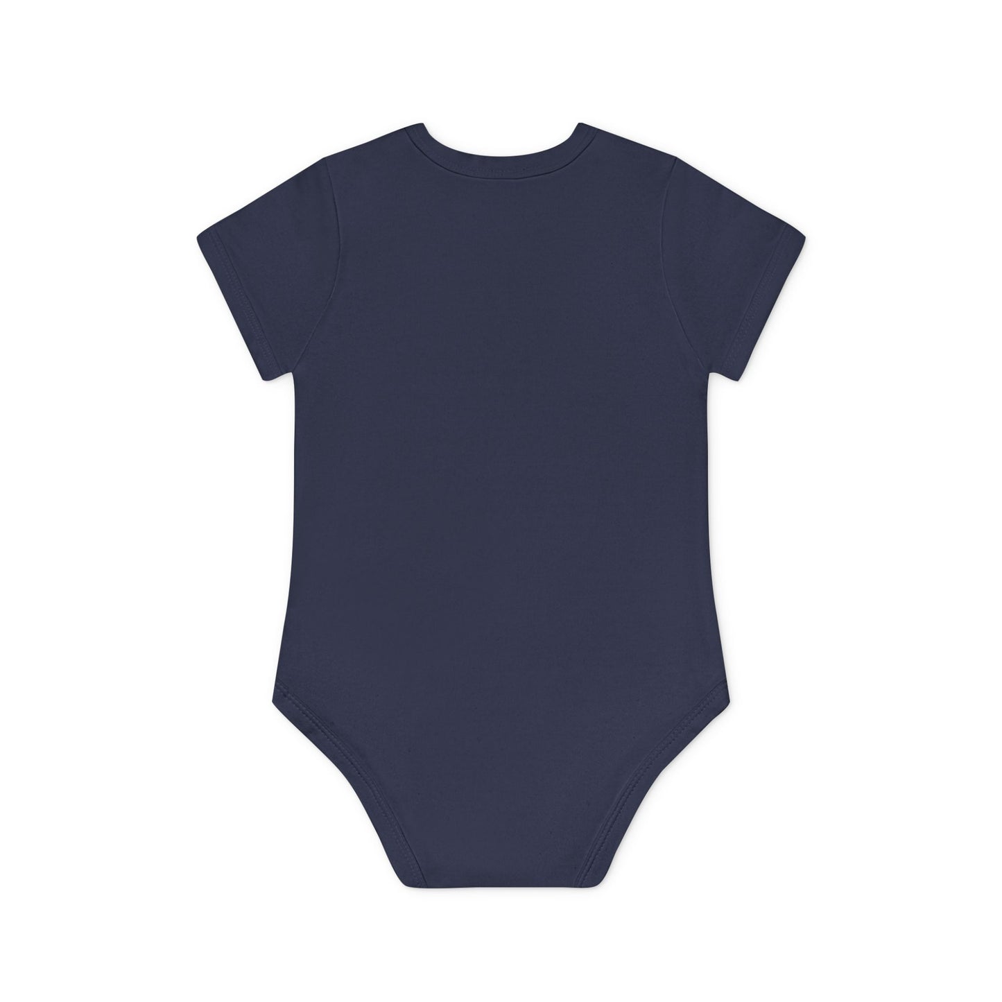 Baby Navy Blue Short Sleeve Dinosaur Bodysuit