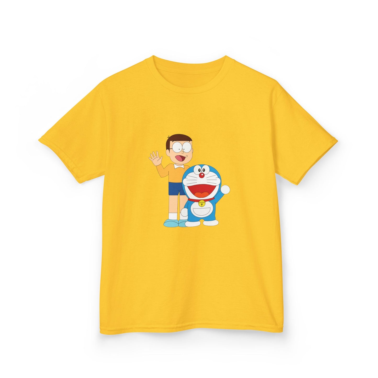 Kids Heavy Cotton Teal T-Shirt with a Graphic Design