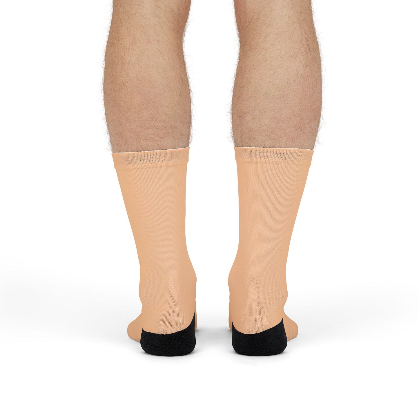 Pair of beige  Sublimation Crew Socks