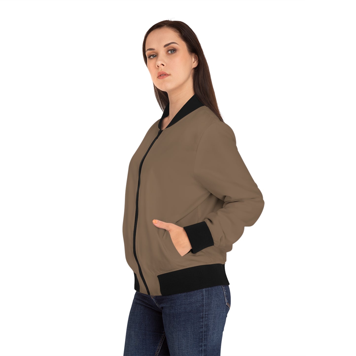 Stylish AOP Women’s Bomber Jacket for Casual Streetwear