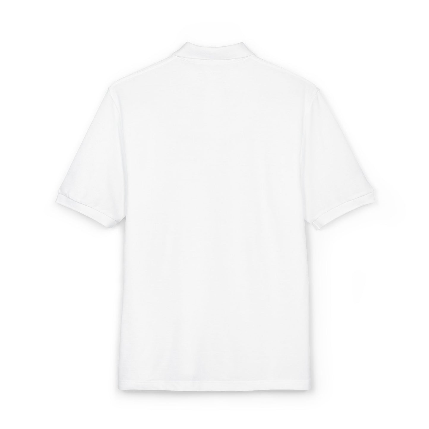 Embroidered Calm Wave Polo Shirt  Minimal Coastal Logo Golf & Casual Polo
