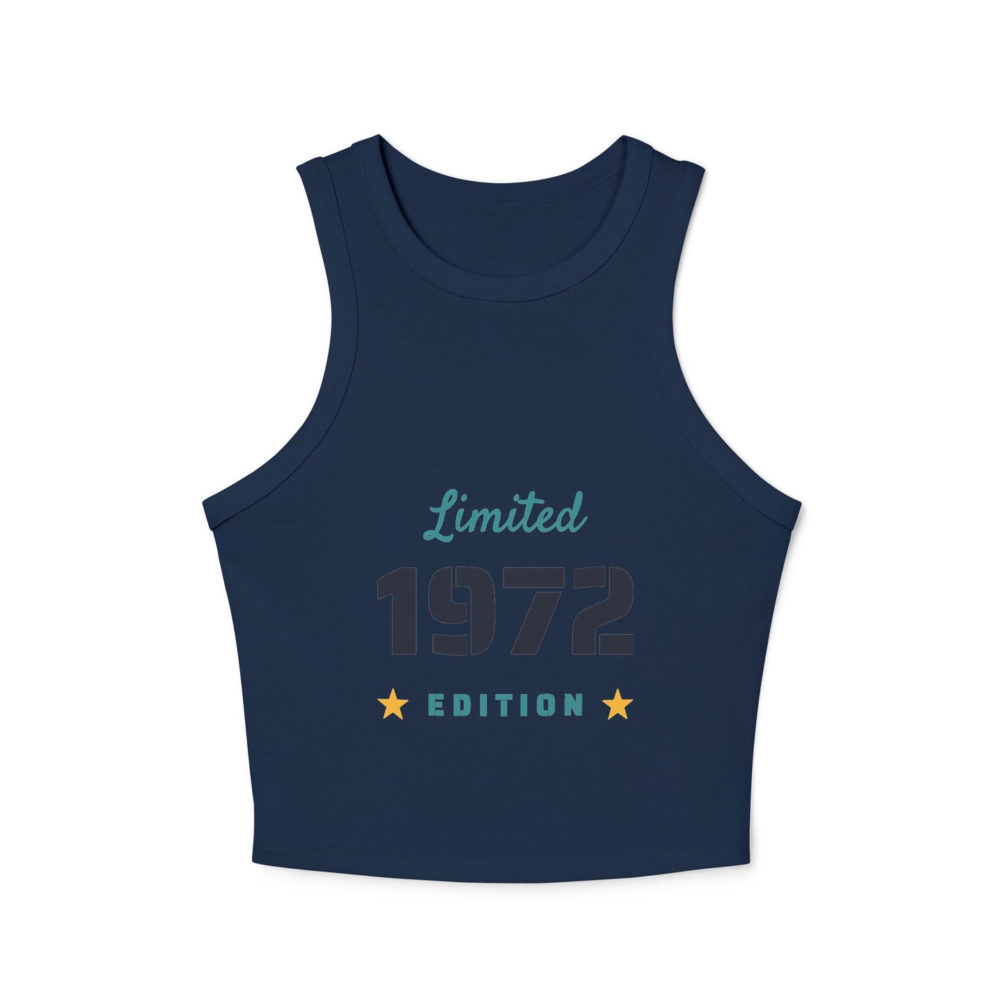 Limited Edition 1972 Women's Micro Rib Racer Tank Top, Retro Tank, Vintage Style, Summer Top, Unique Gift, Casual Wear