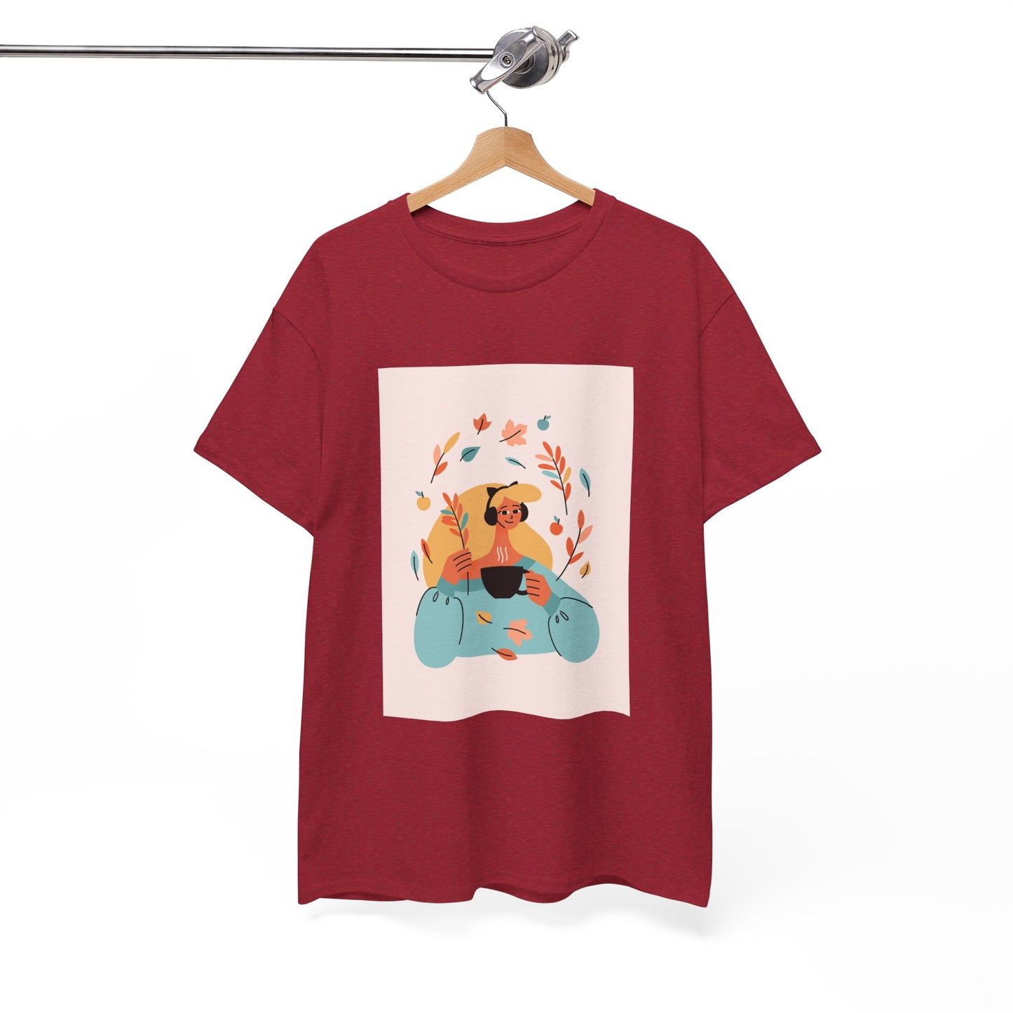 Unisex Cozy Bear Illustration Heavy Cotton T-Shirt