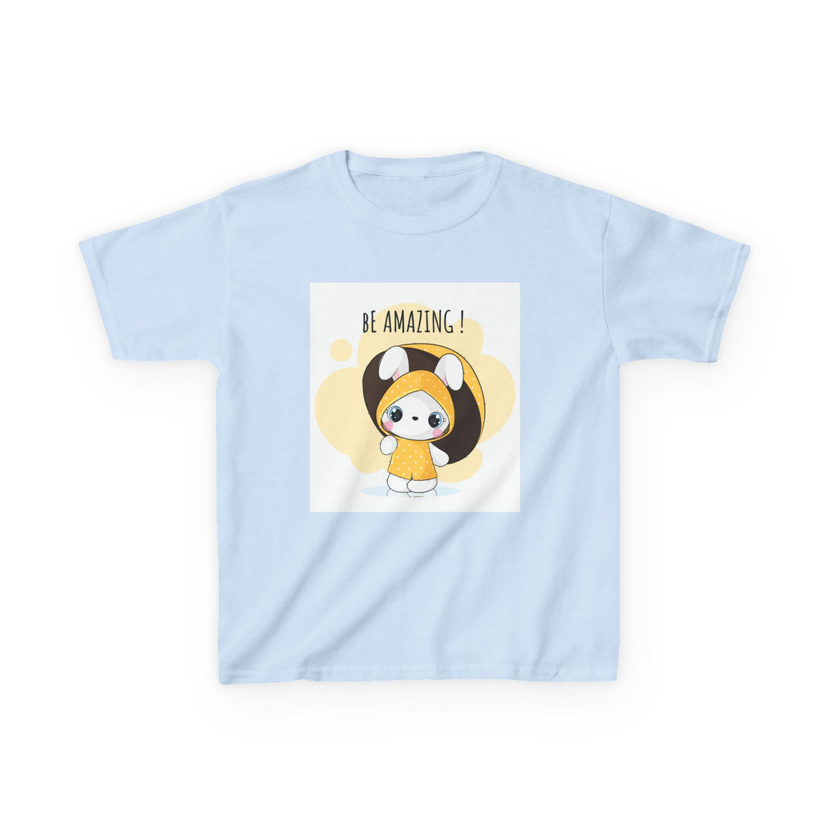 Yellow Kids Heavy Cotton t-shirt with a Cartoon Character
