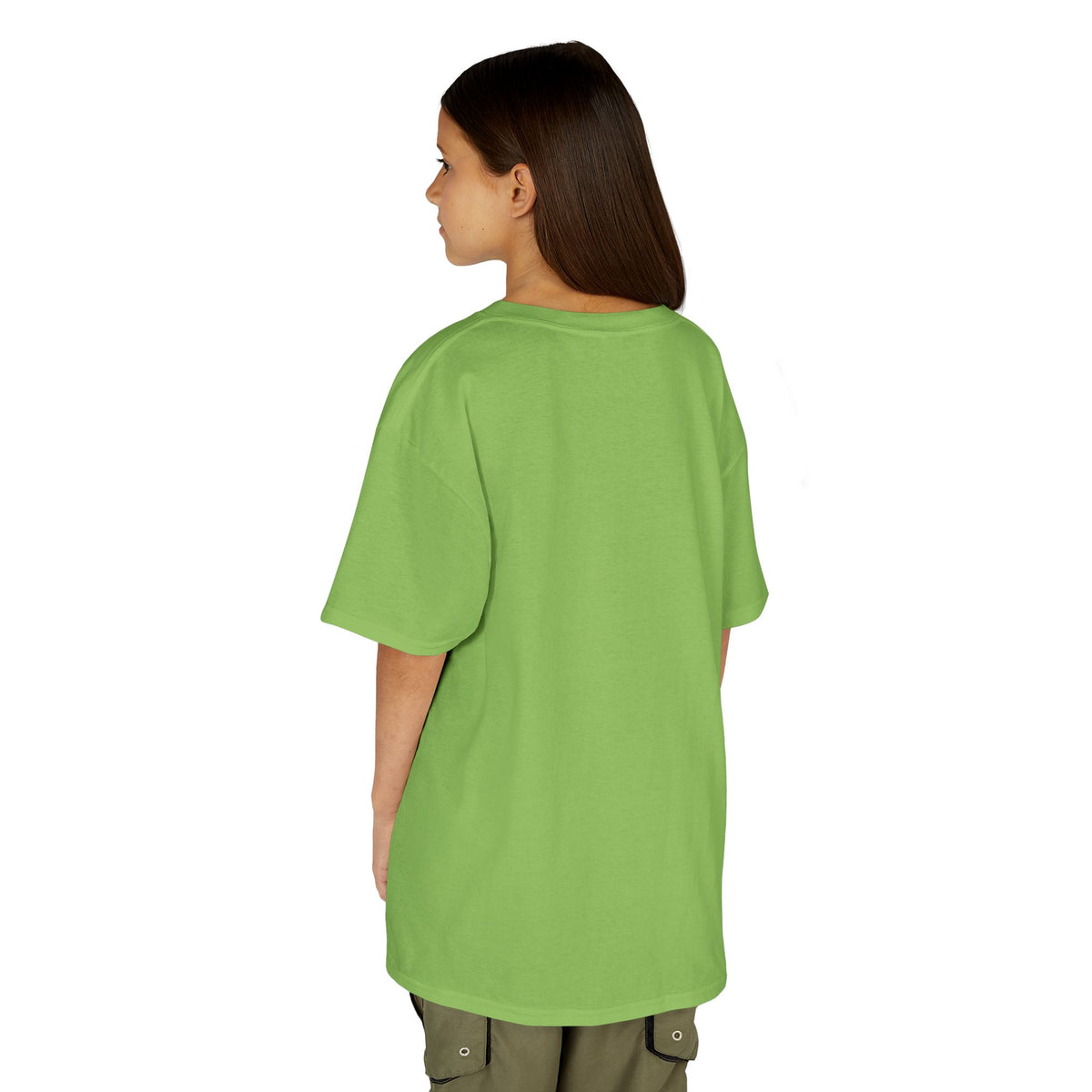Kids Heavy Cotton Teal T-Shirt with a Graphic Design